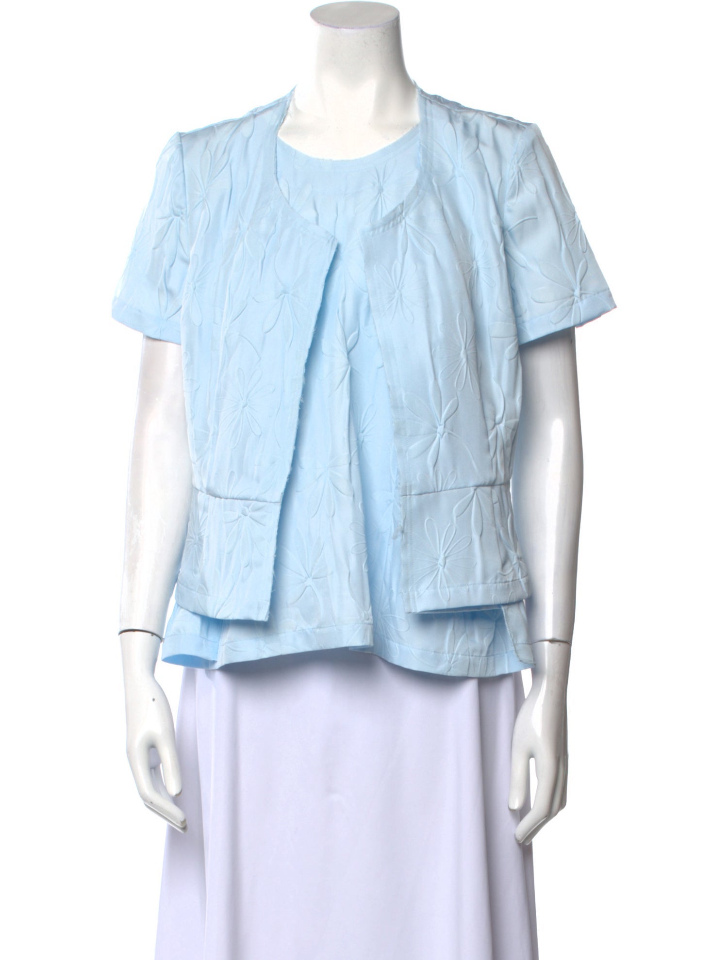 Comme des Garçons Crew Neck Short Sleeve Blouse