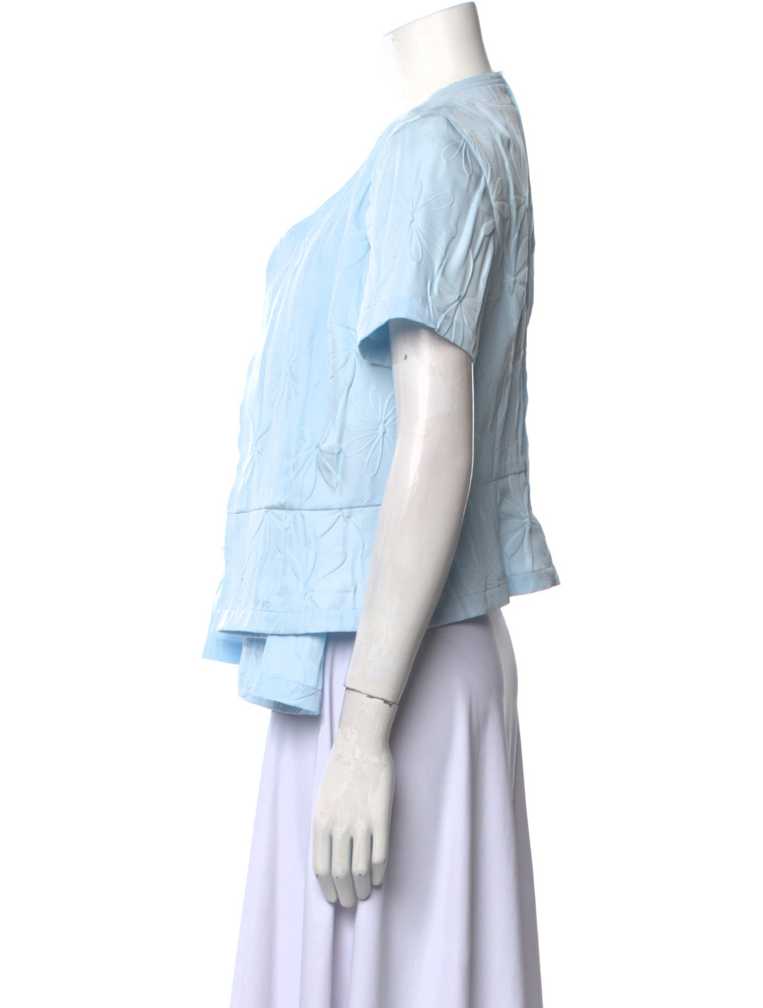 Comme des Garçons Crew Neck Short Sleeve Blouse