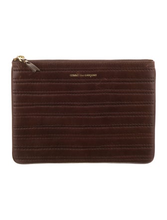 Comme des Garçons Leather Printed Pouch