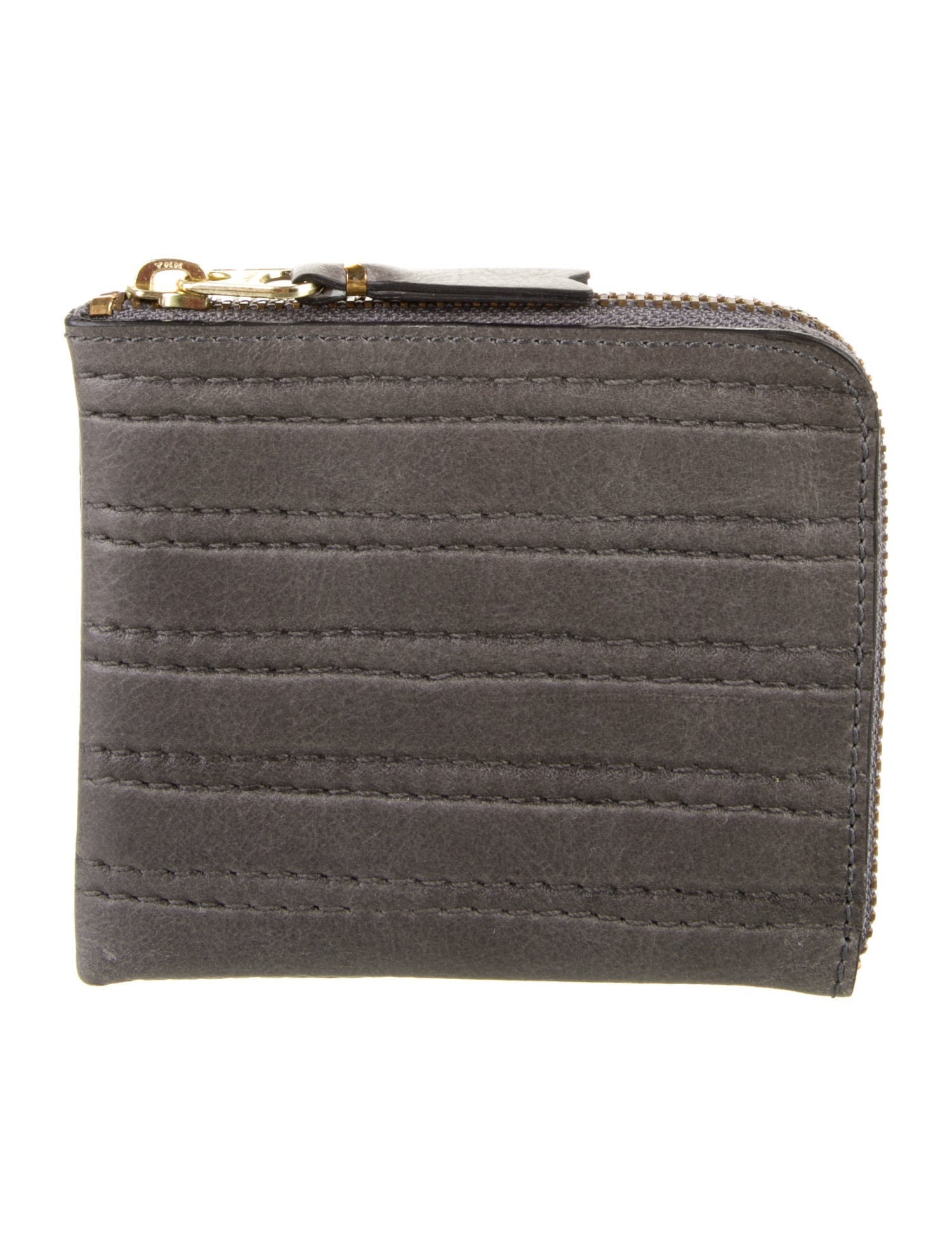 Comme des Garçons Leather Striped Compact Wallet
