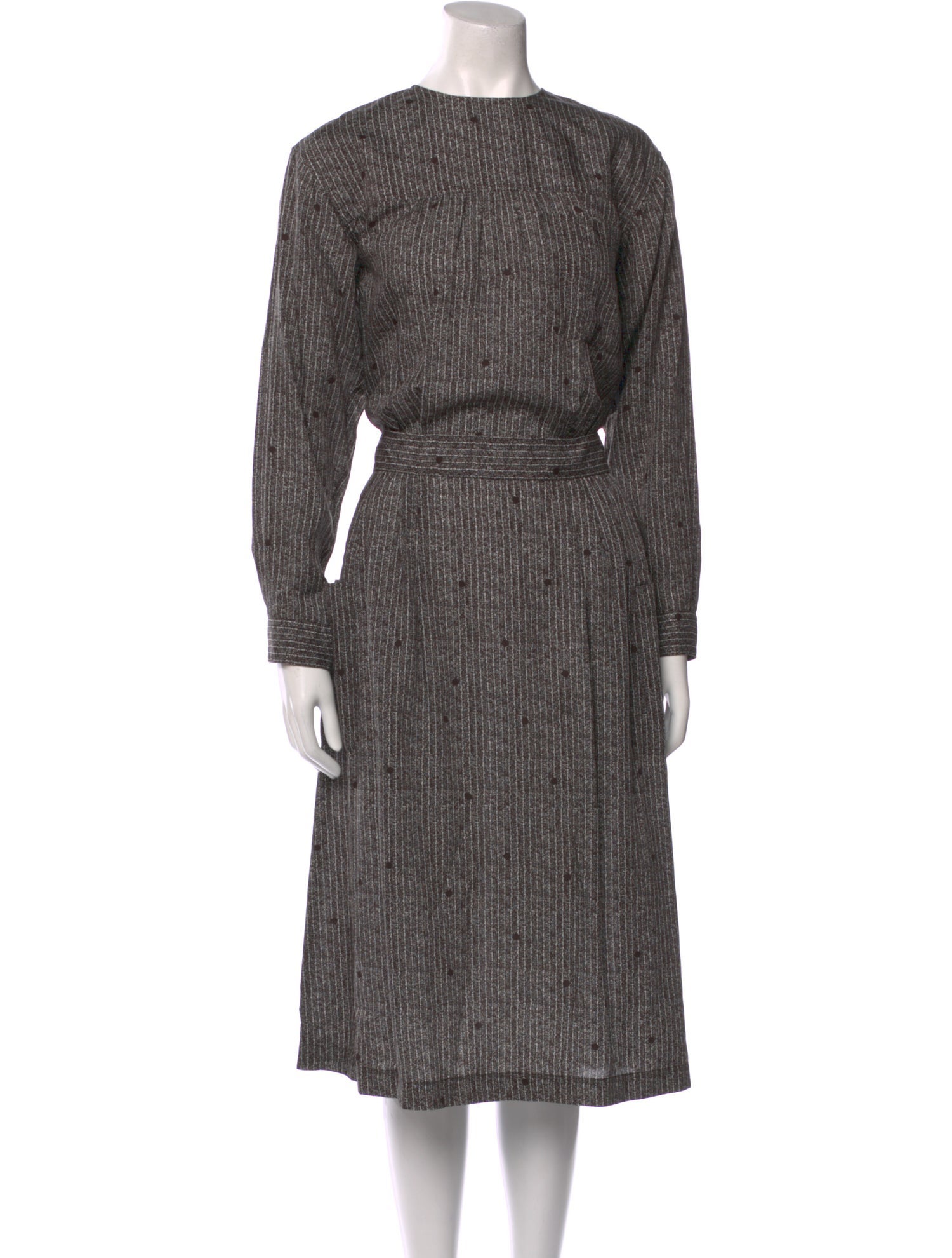 Comme des Garçons Striped Midi Length Dress