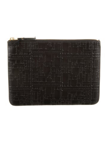 Comme des Garçons Wallets Leather Printed Coin Pouch