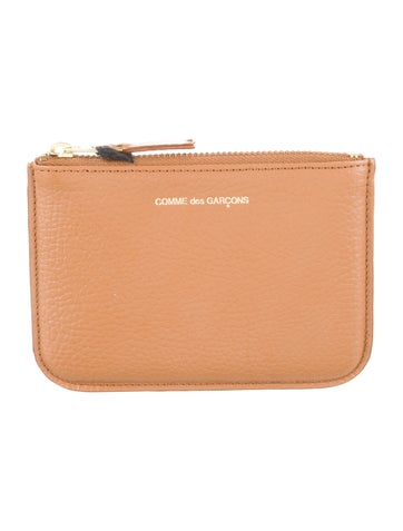 Comme des Garçons Wallets Leather Graphic Print Coin Pouch