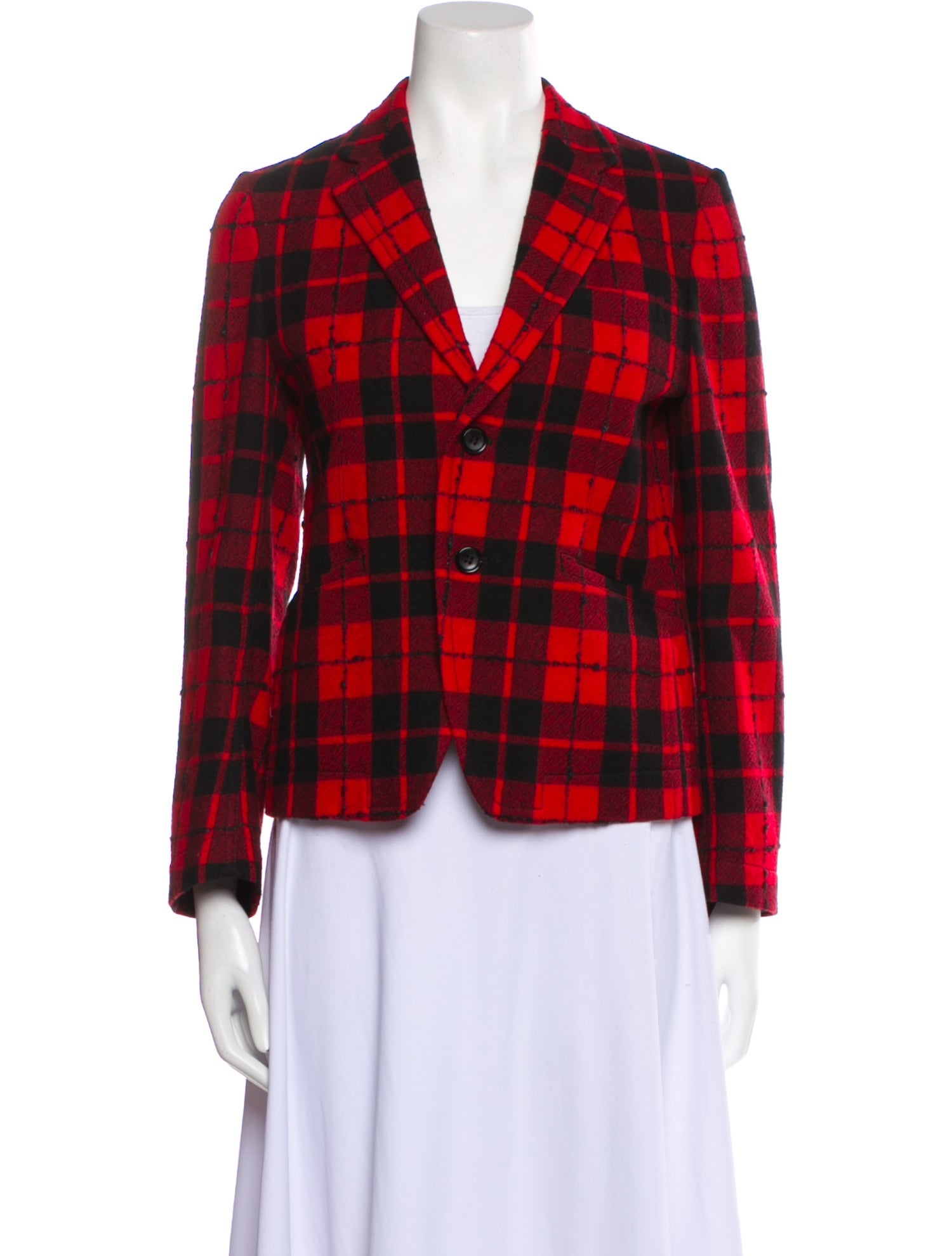Comme des Garçons Plaid Print Blazer