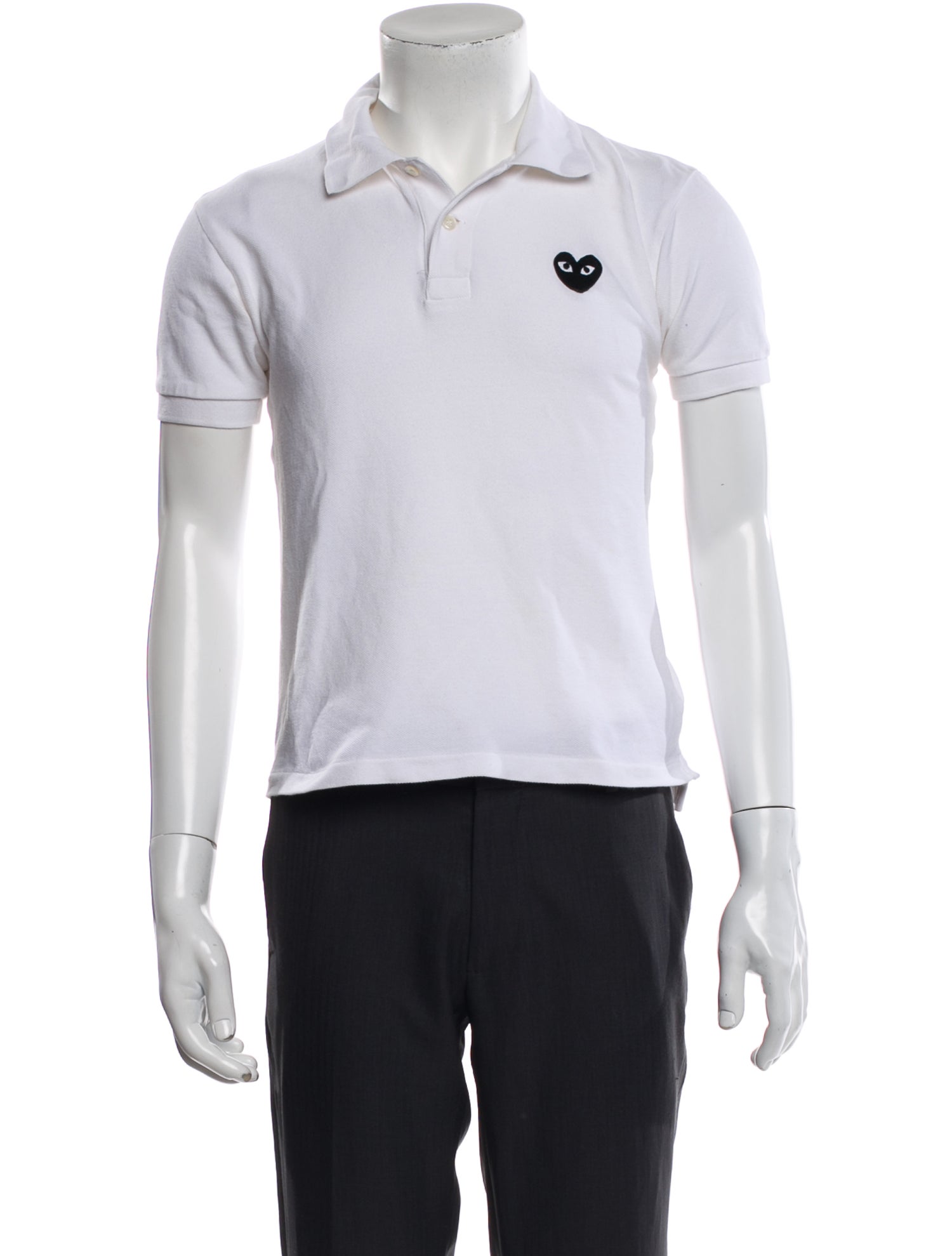 Comme des Garçons Play Collar Short Sleeve Polo Shirt