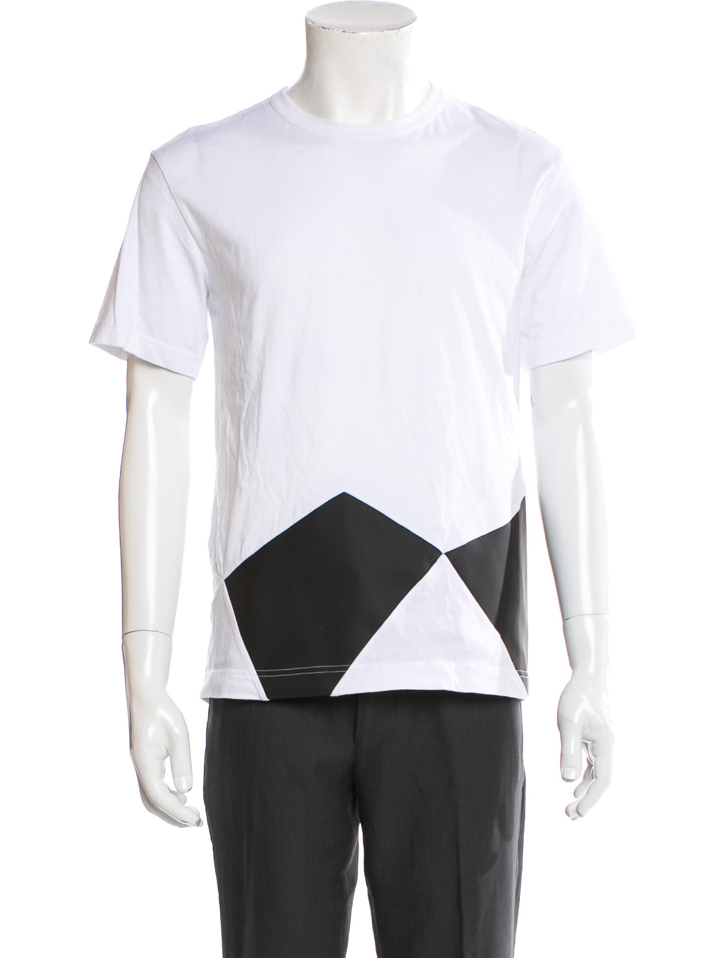 Comme des Garçons Colorblock Pattern Crew Neck T-Shirt