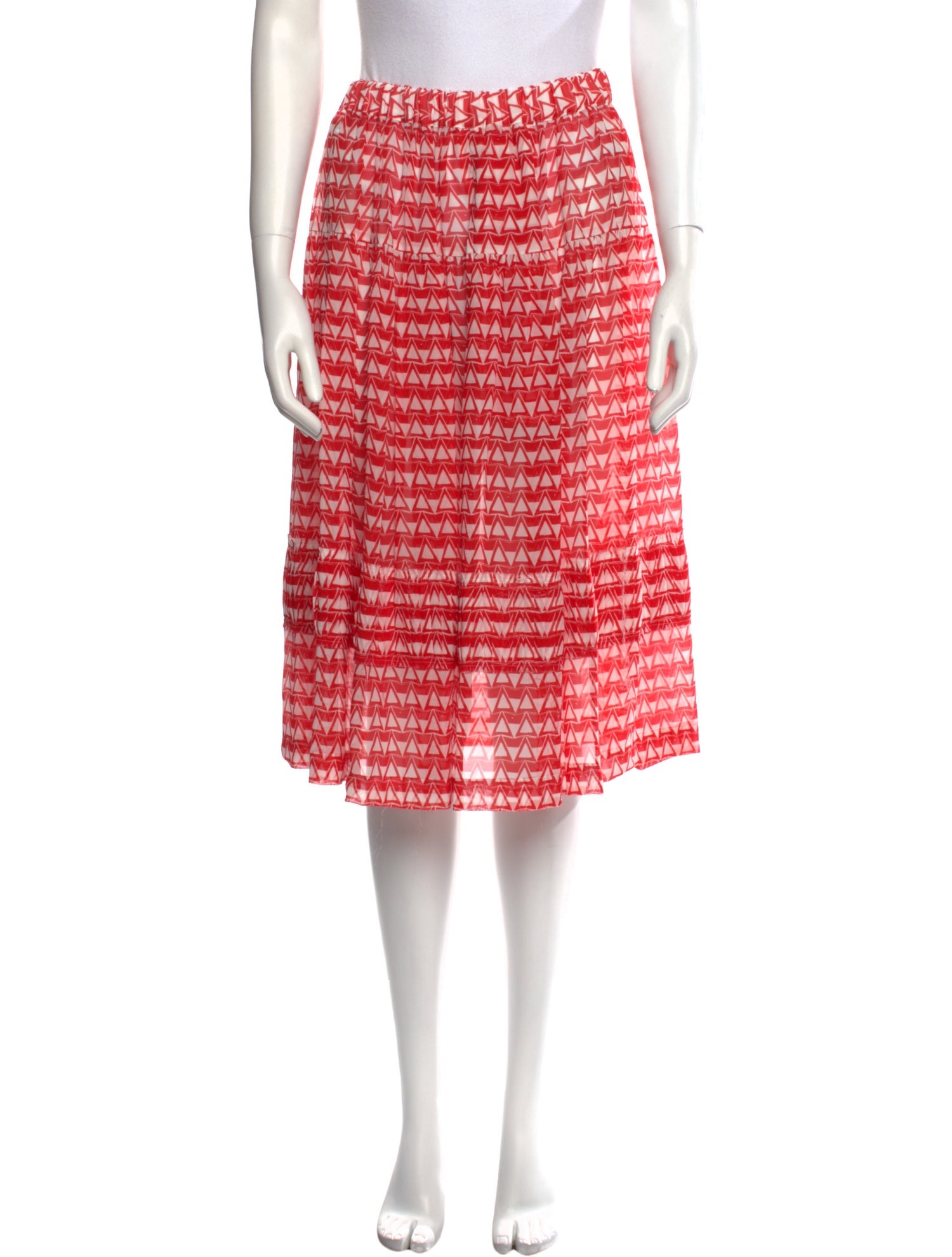 Comme des Garçons Silk Knee-Length Skirt