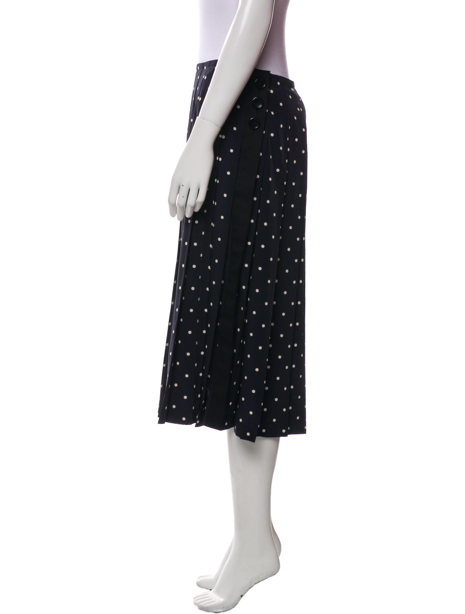 tricot COMME des GARÇONS Polka Dot Print Midi Length Skirt