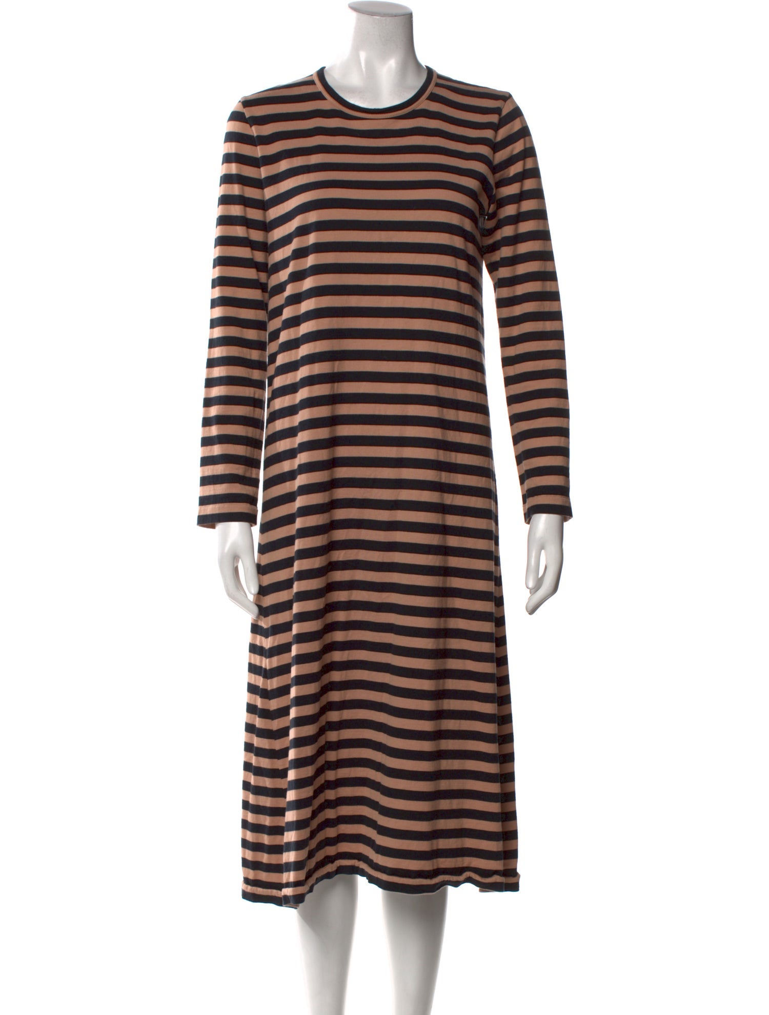 Comme des Garçons Comme des Garçons Striped Midi Length Dress