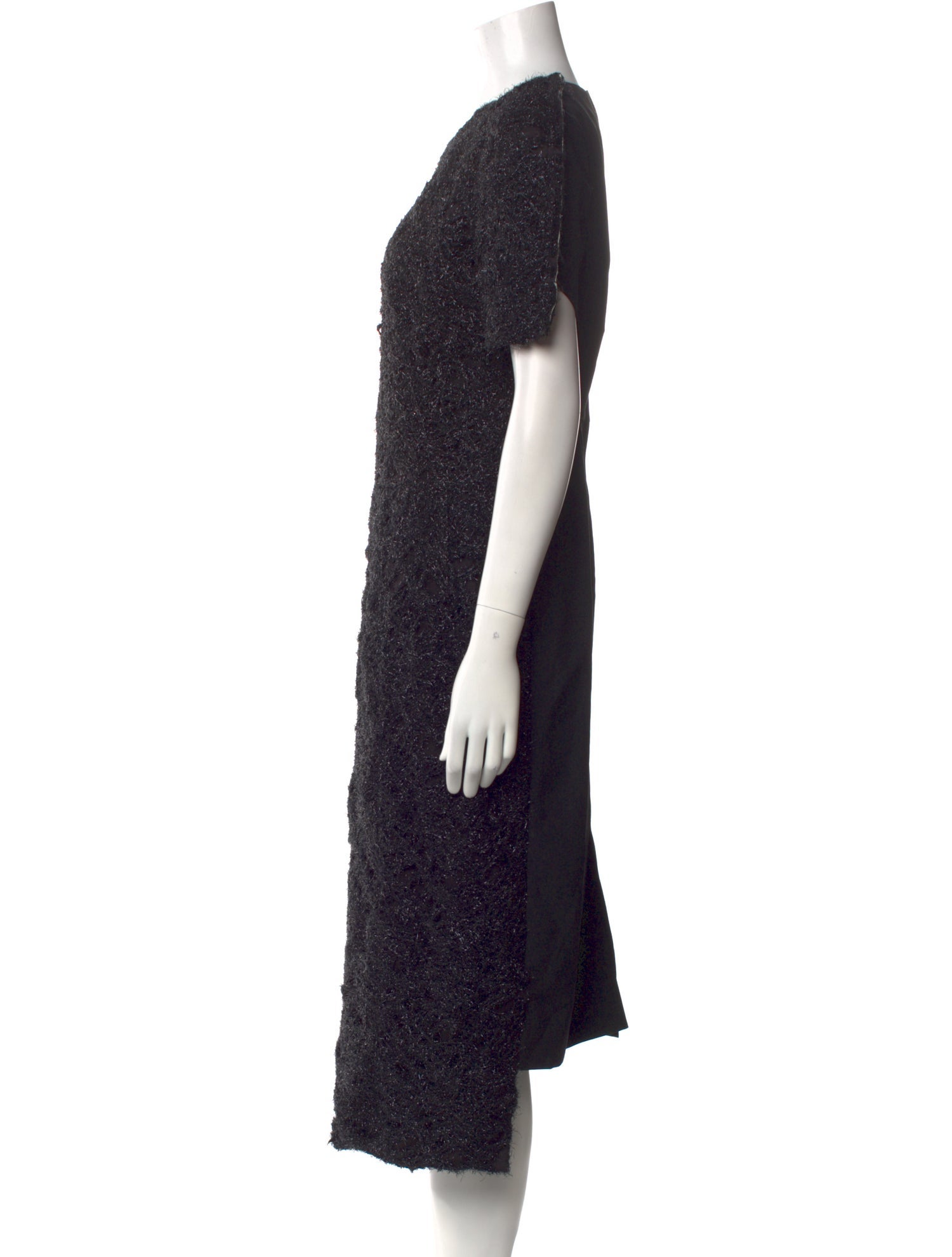 Comme des Garçons Crew Neck Midi Length Dress