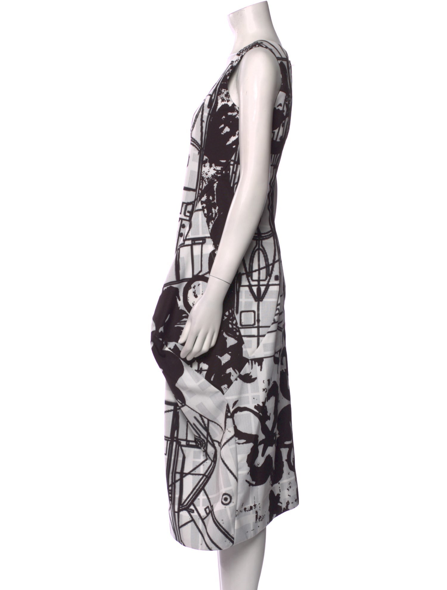 Comme des Garçons Printed Midi Length Dress