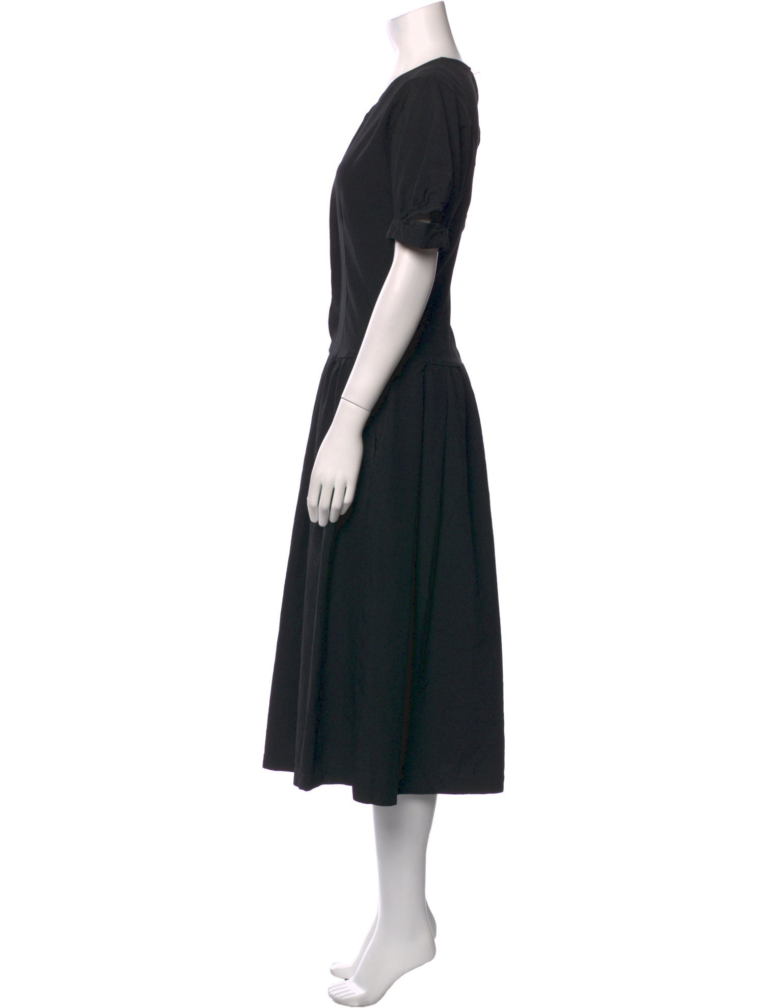 Comme des Garçons Wool Midi Length Dress