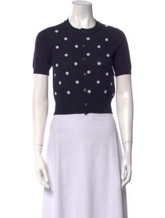 Comme des Garçons Wool Polka Dot Print Sweater