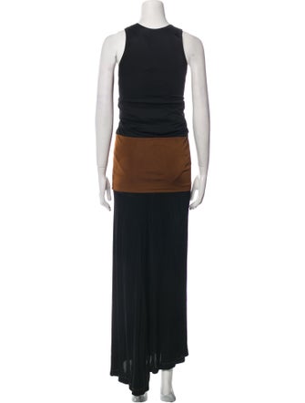 Comme des Garçons Colorblock Pattern Whipstitch Trim Skirt Set