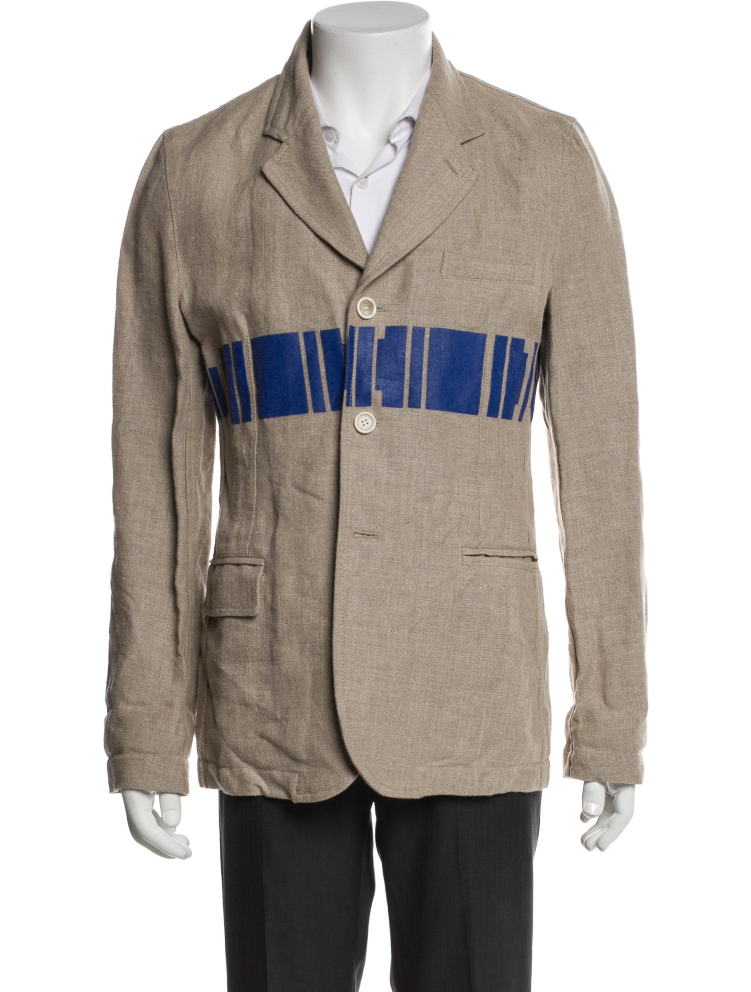 Comme des Garçons SHIRT Linen Graphic Print Blazer