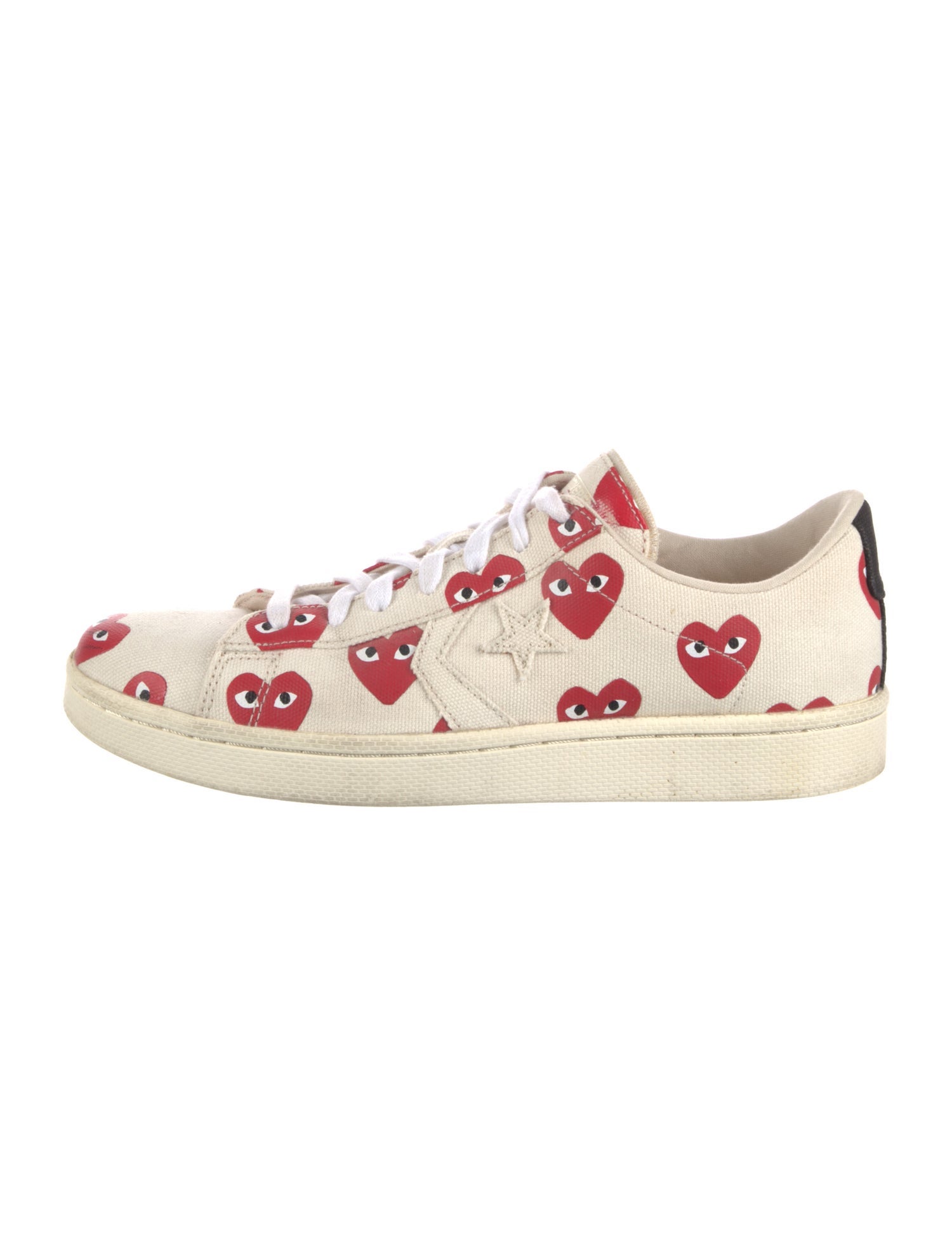 Comme des Garçons Canvas Printed Sneakers