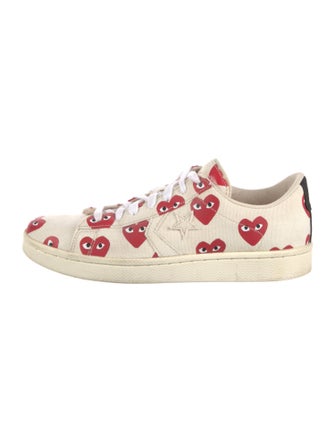 Comme des Garçons Canvas Printed Sneakers
