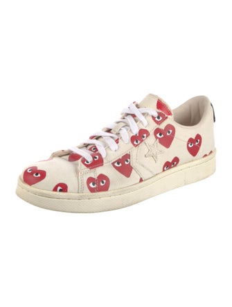 Comme des Garçons Canvas Printed Sneakers