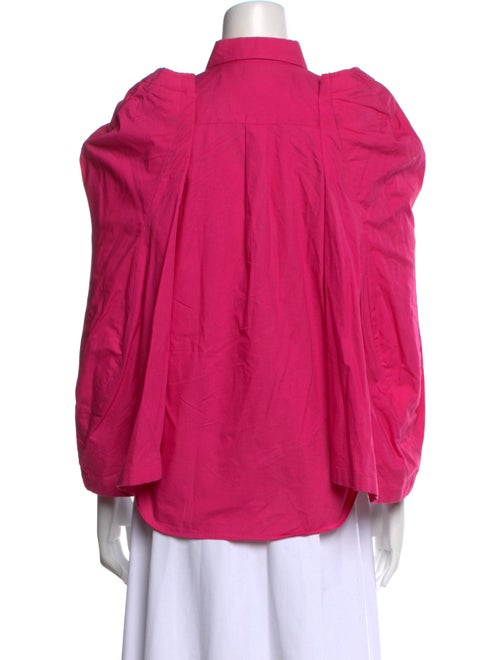 Comme des Garçons Three-Quarter Sleeve Button-Up Top