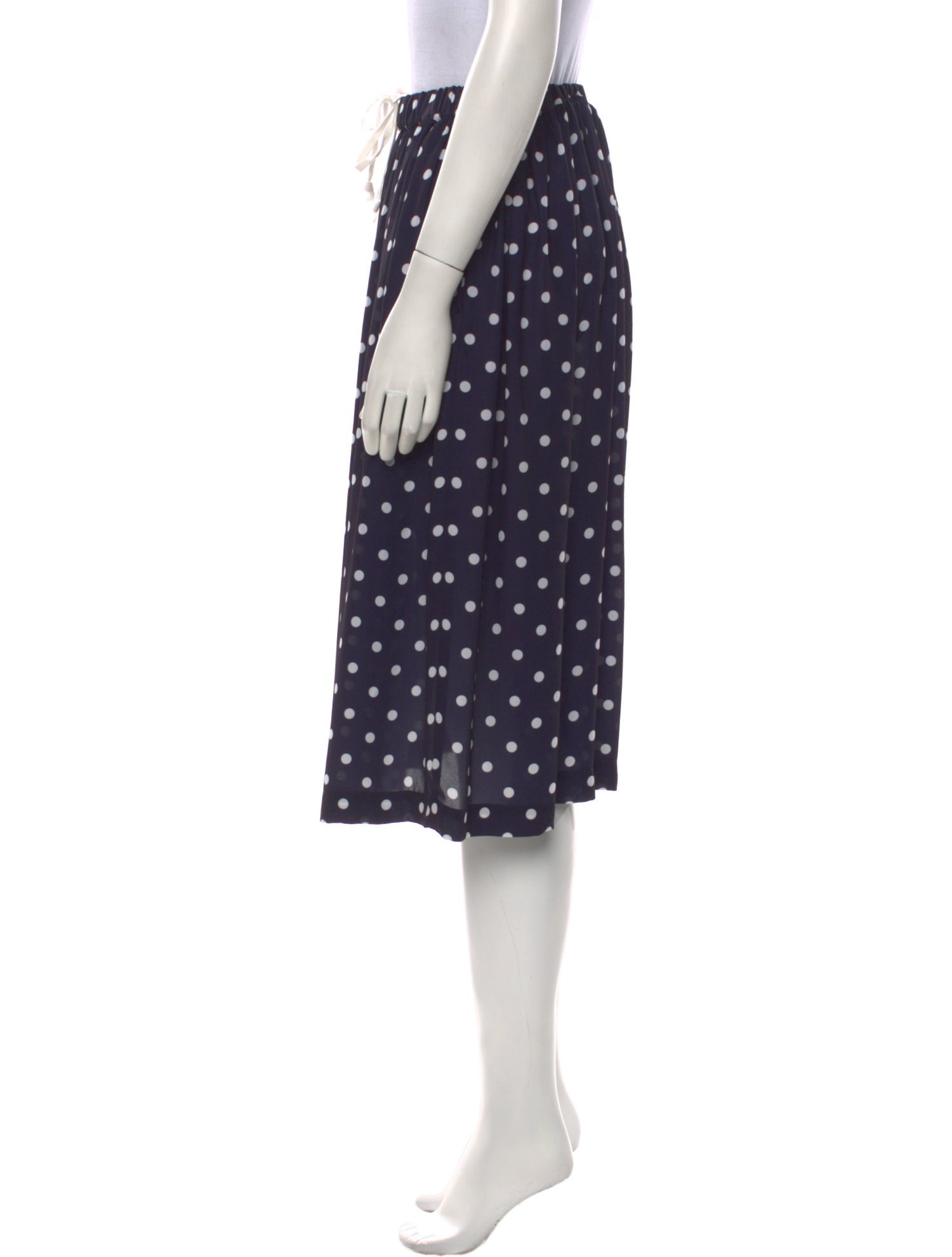 Comme des Garçons Polka Dot Print Knee-Length Skirt