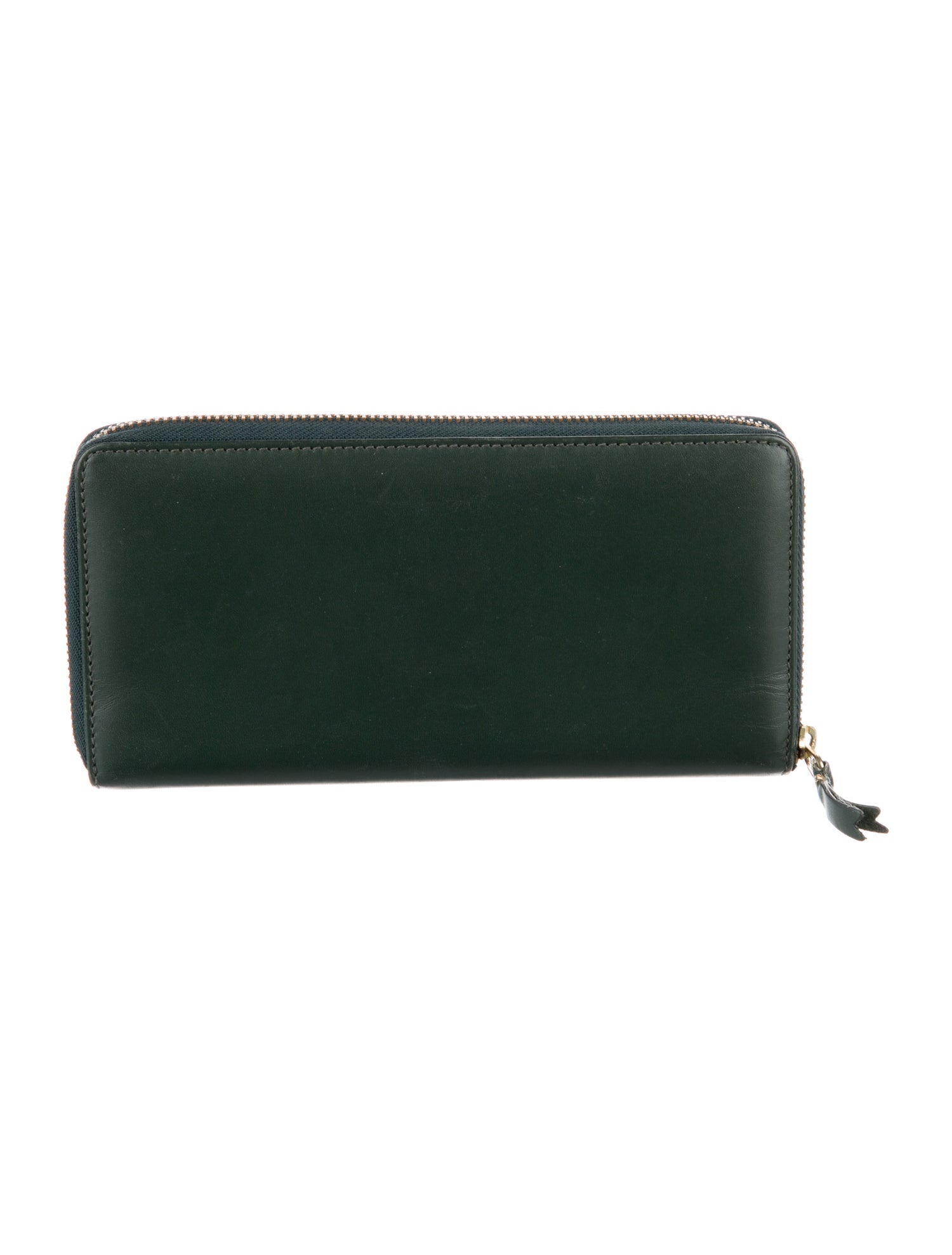 Comme des Garçons Leather Embossed Passport Holder - Green