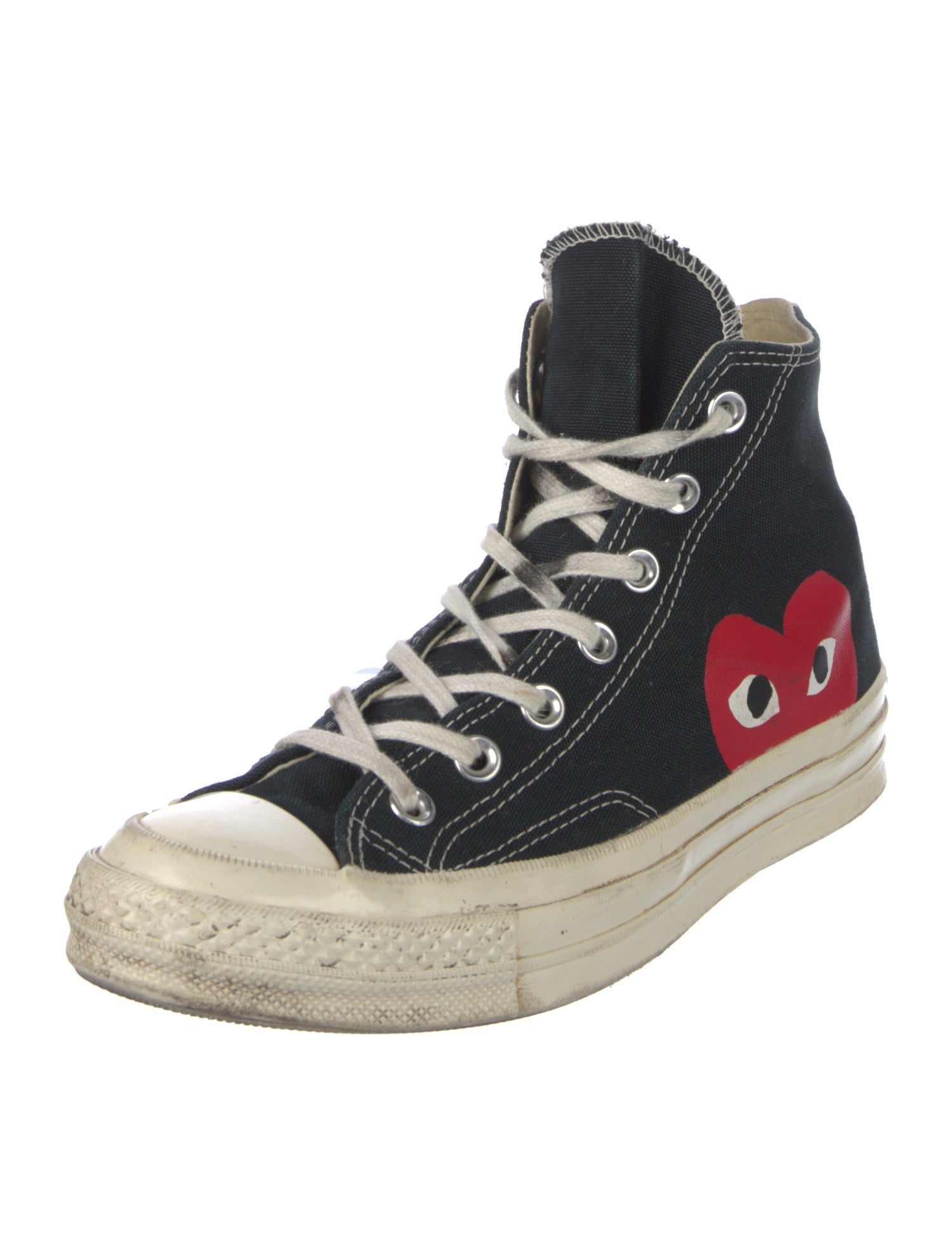 Comme des Garçons Play x Converse Canvas Colorblock Pattern Sneakers