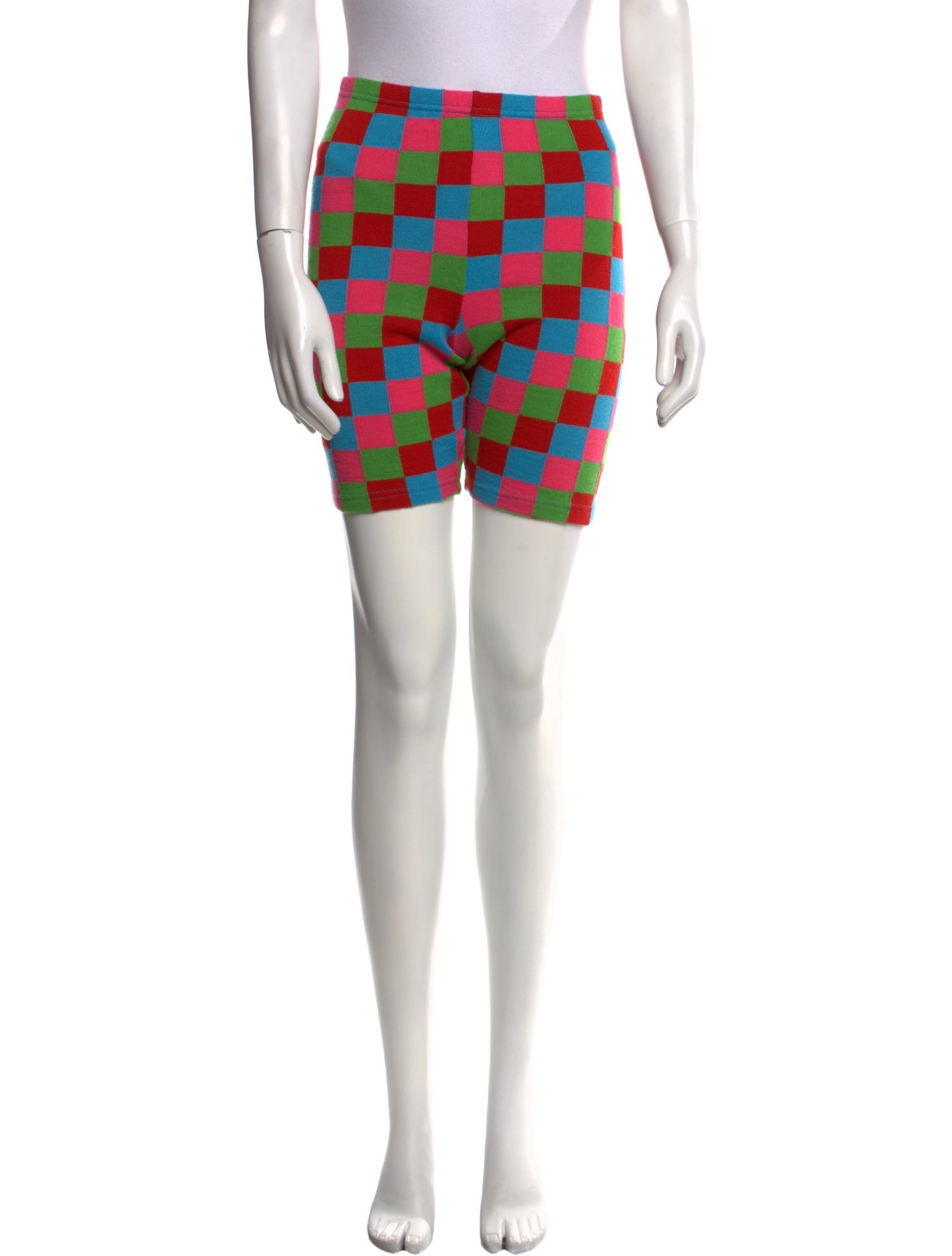 Comme des Garçons Plaid Print Mini Shorts