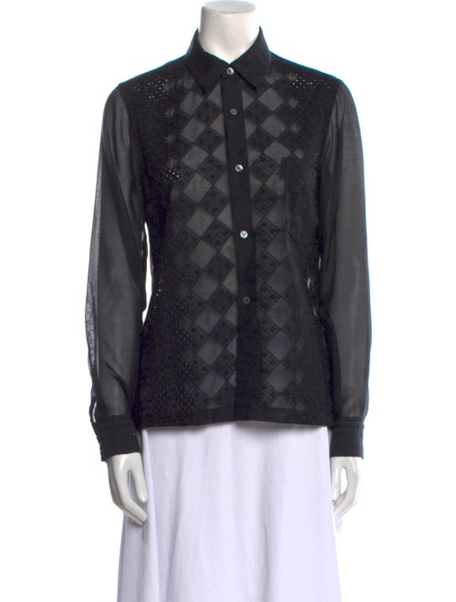 Comme des Garçons Comme des Garçons Printed Long Sleeve Button-Up Top