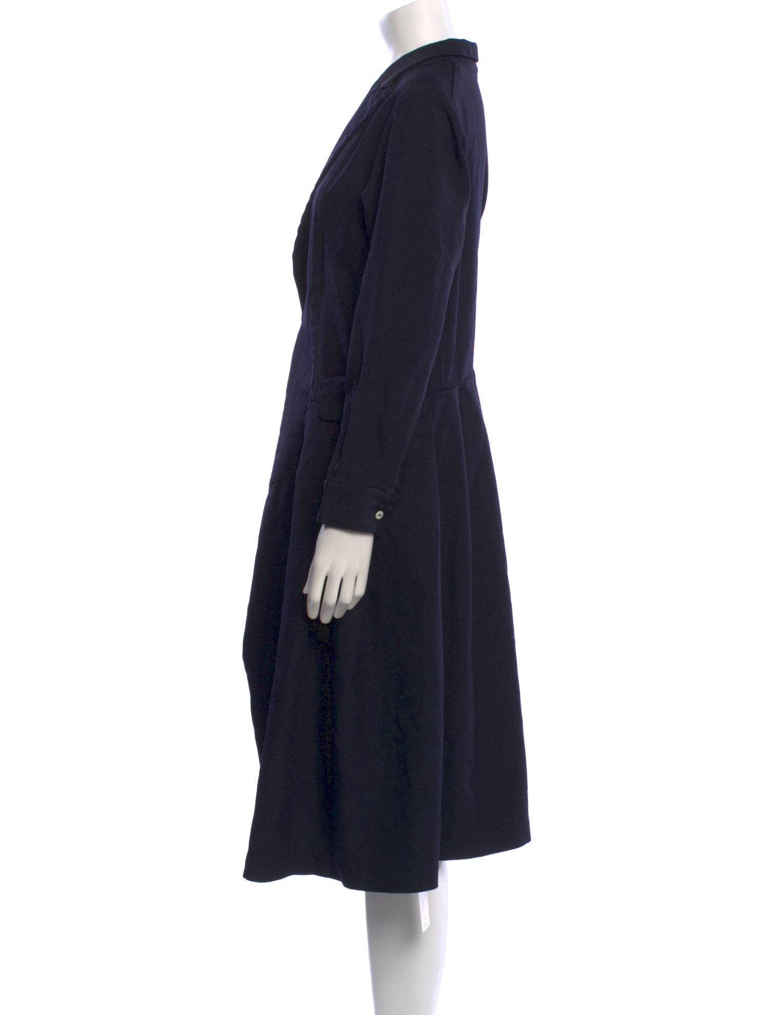 Comme des Garçons V-Neck Midi Length Dress