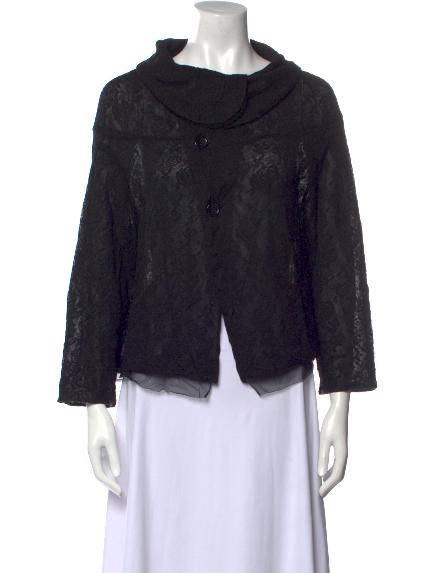 Comme des Garçons Wool Cowl Neck Blouse