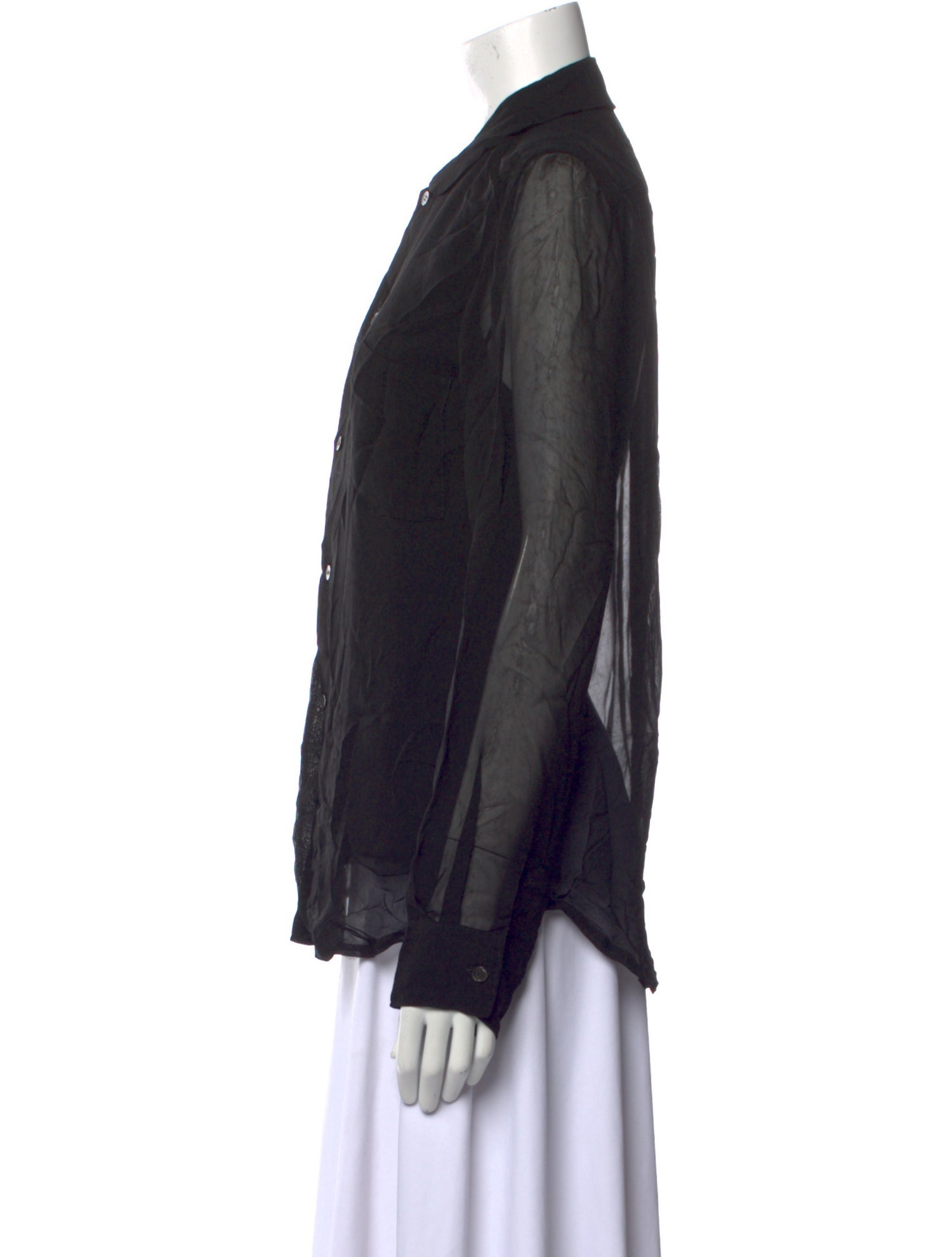 Comme des Garçons Long Sleeve Button-Up Top