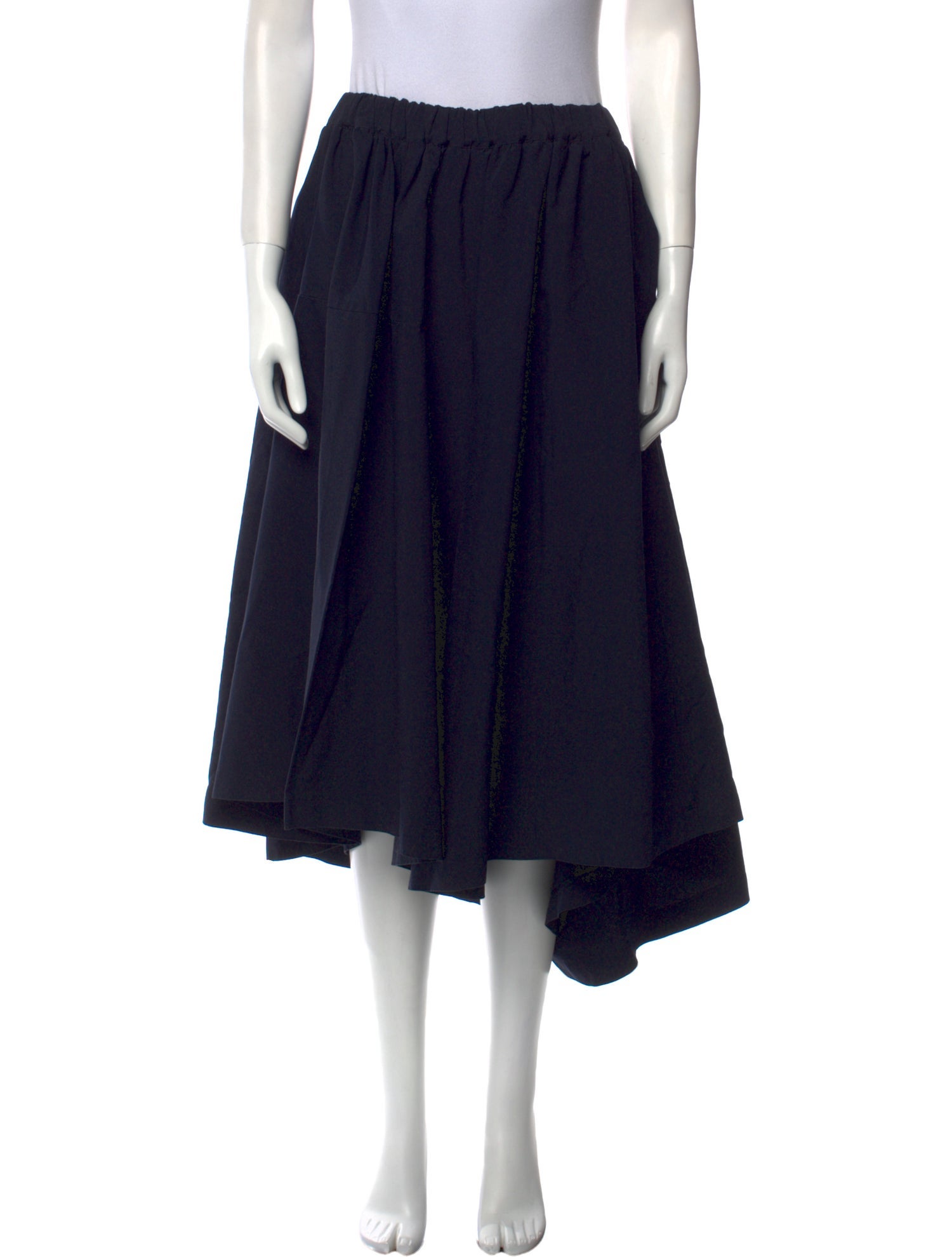 Comme des Garçons Distressed Accents Midi Length Skirt