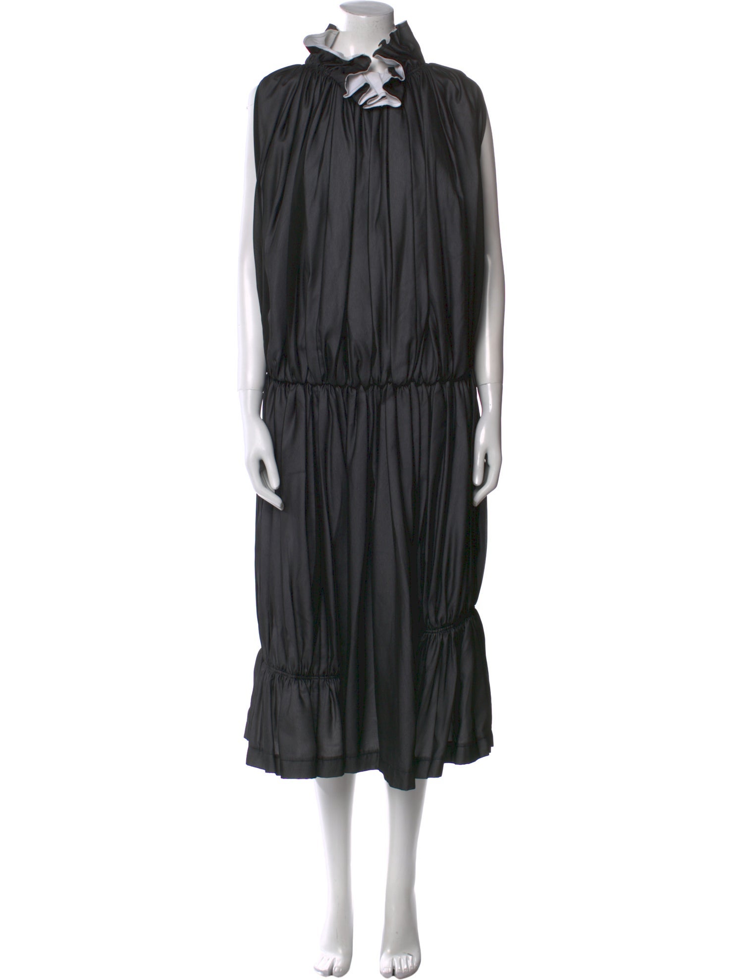 Comme des Garçons Mock Neck Long Dress