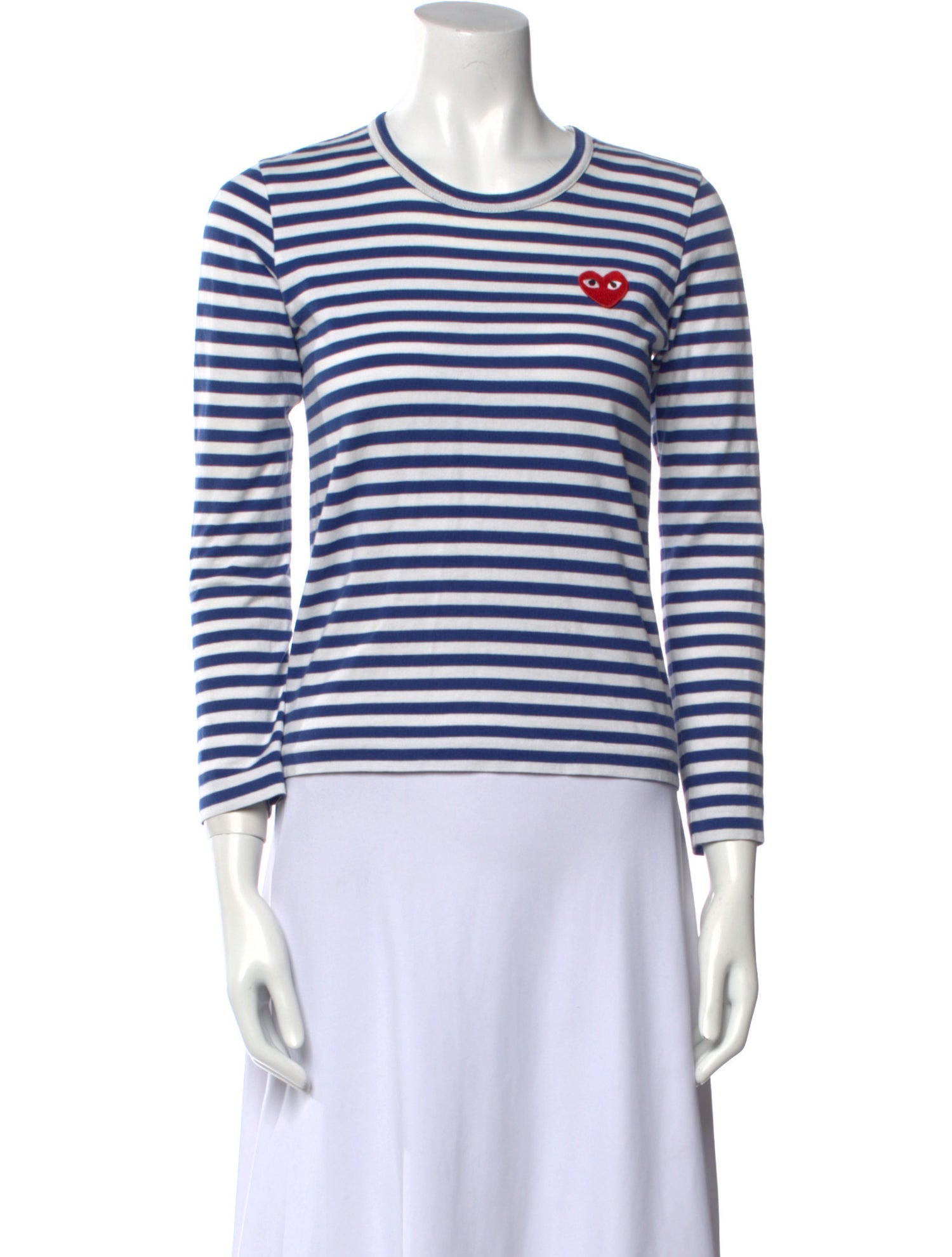 Comme des Garçons Play Striped Crew Neck Top