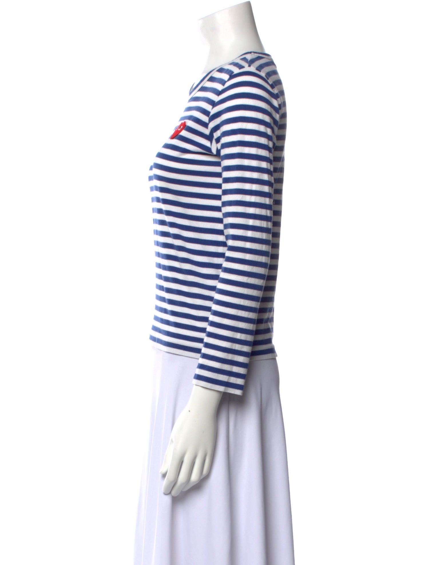 Comme des Garçons Play Striped Crew Neck Top