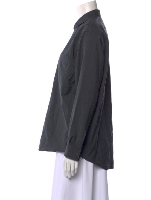 Comme des Garçons Wool Long Sleeve Button-Up Top