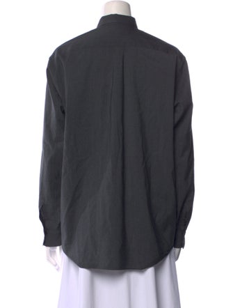 Comme des Garçons Wool Long Sleeve Button-Up Top