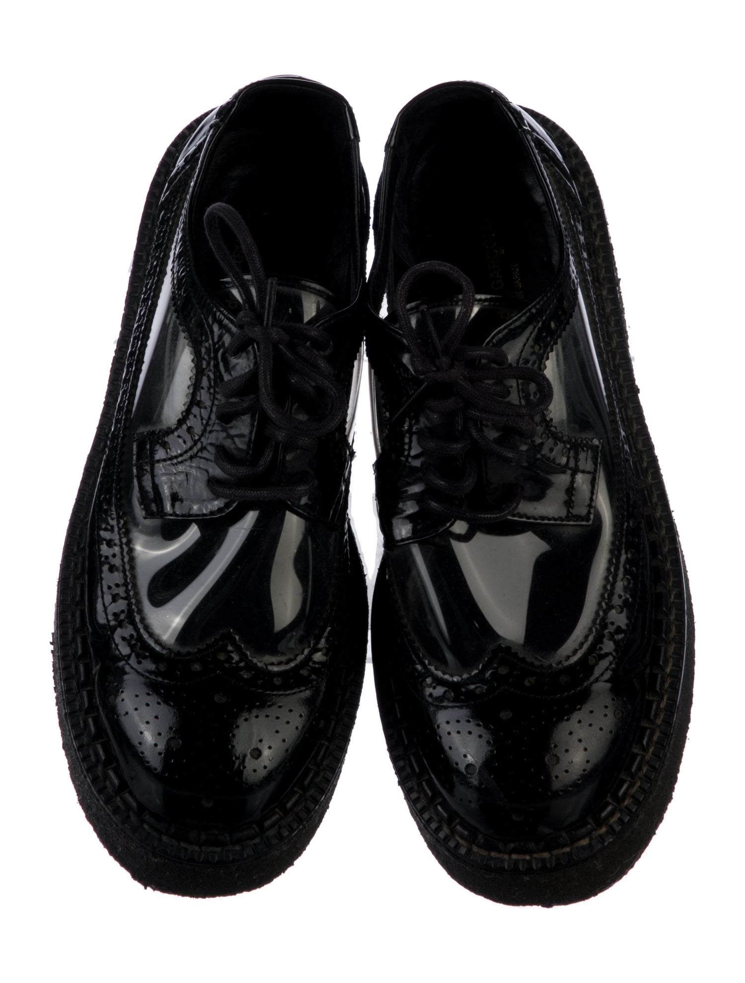 Comme des Garçons Patent Leather Scalloped Accent Pumps