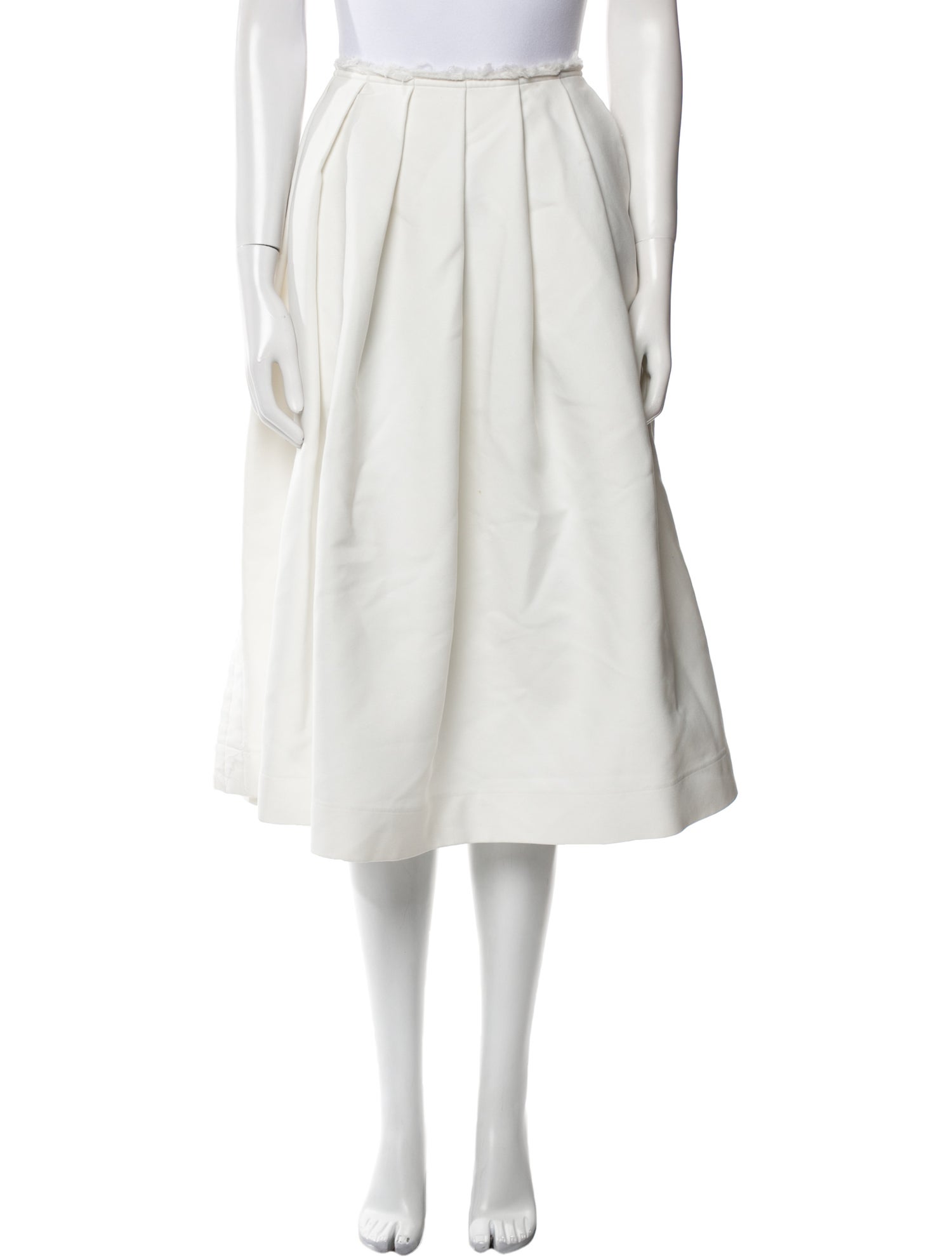 Comme des Garçons Raw-Edge Trim Midi Length Skirt