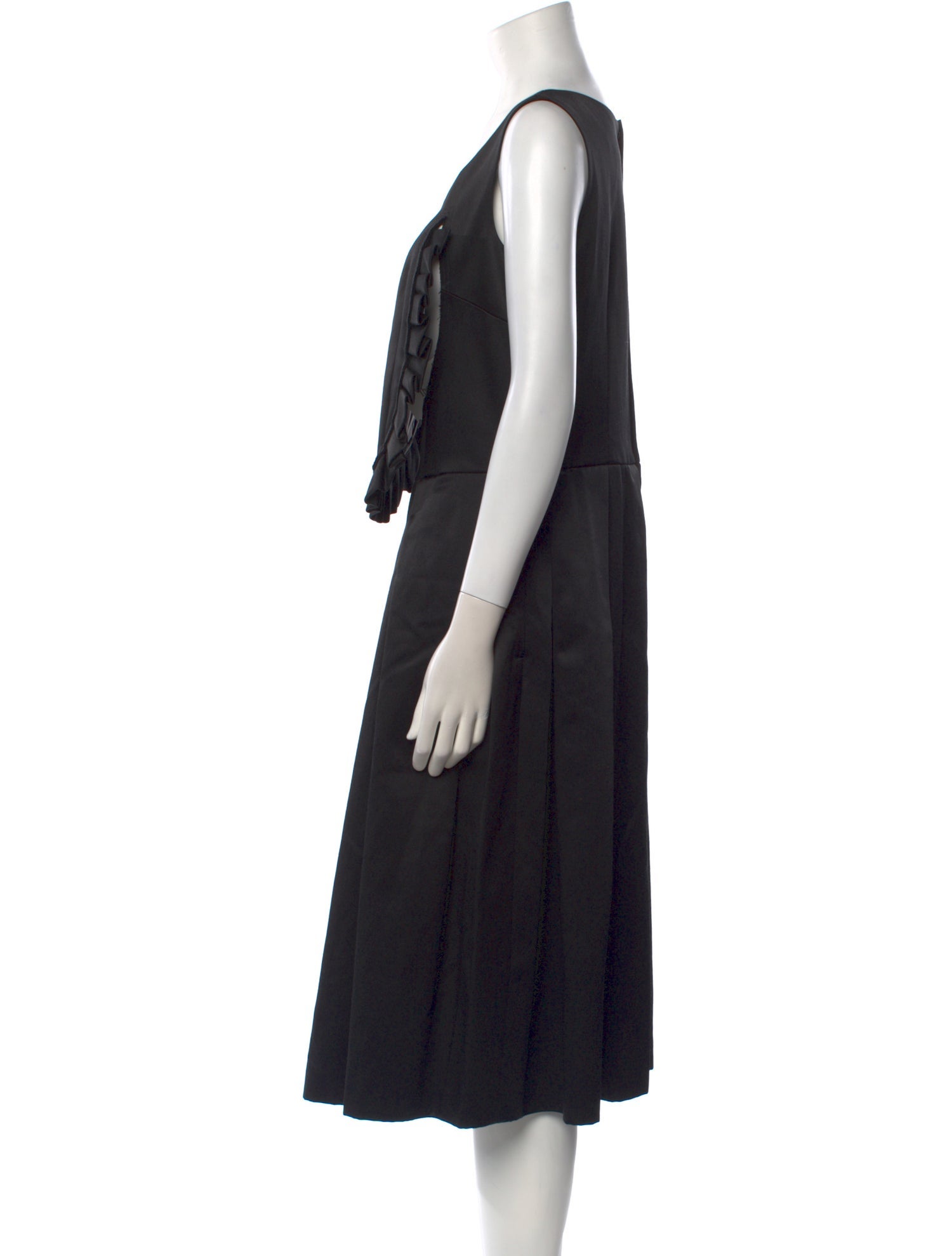 Comme des Garçons Scoop Neck Midi Length Dress