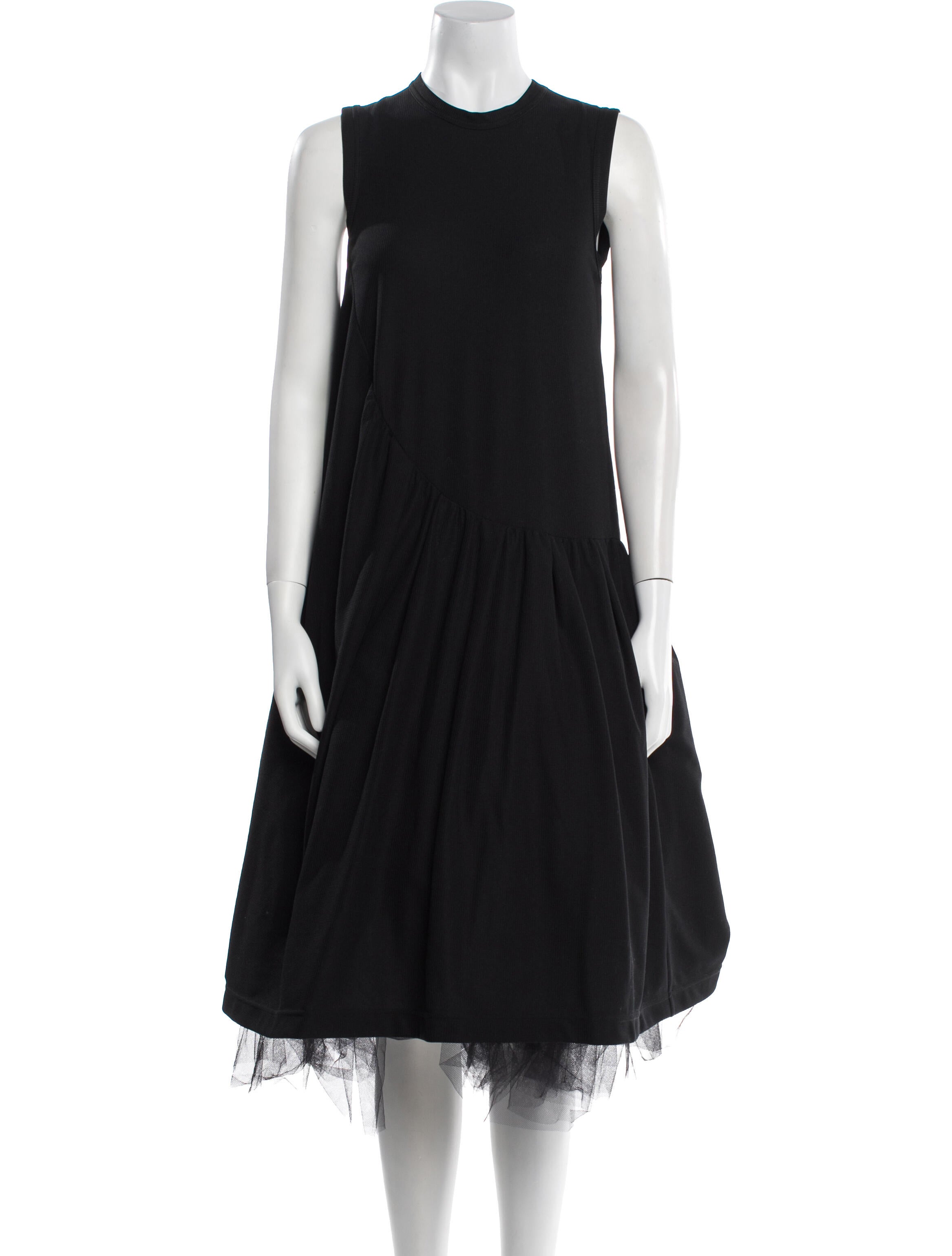 Comme des Garçons Crew Neck Midi Length Dress
