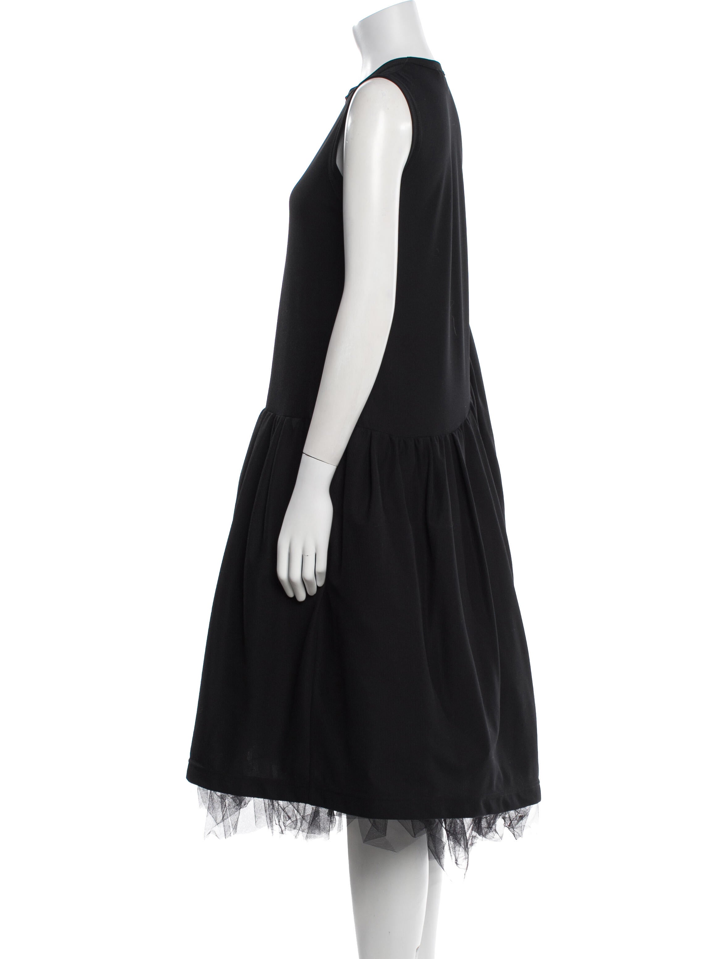 Comme des Garçons Crew Neck Midi Length Dress