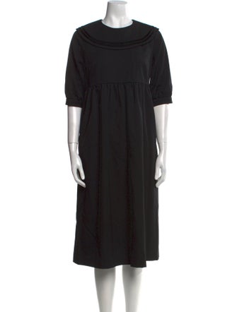 Comme des Garçons Wool Midi Length Dress