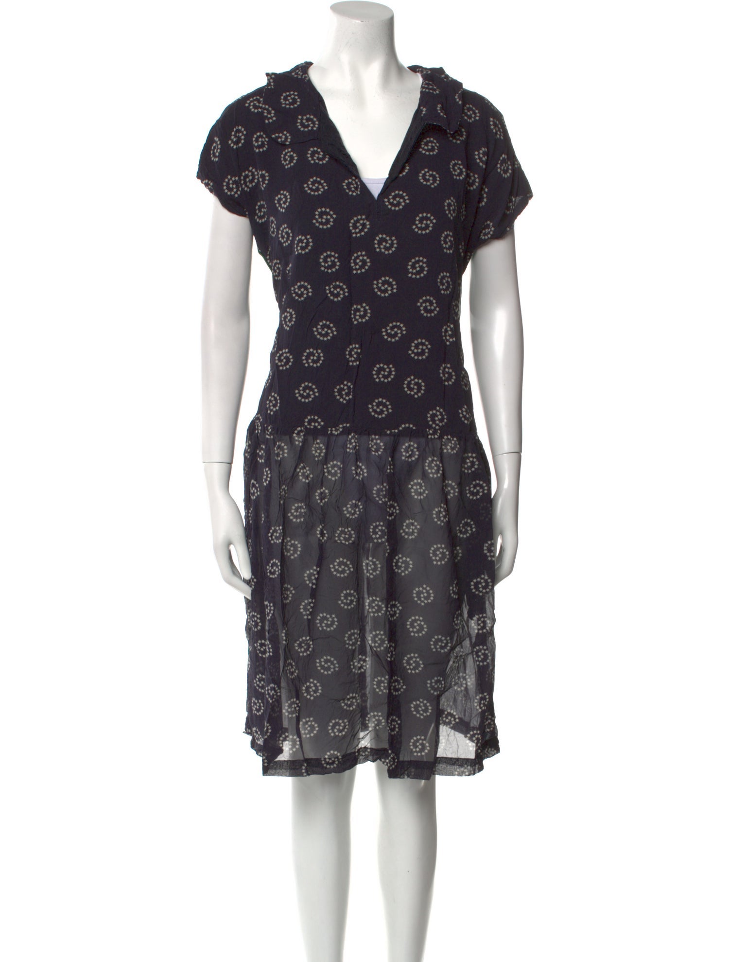 Comme des Garçons Silk Knee-Length Dress