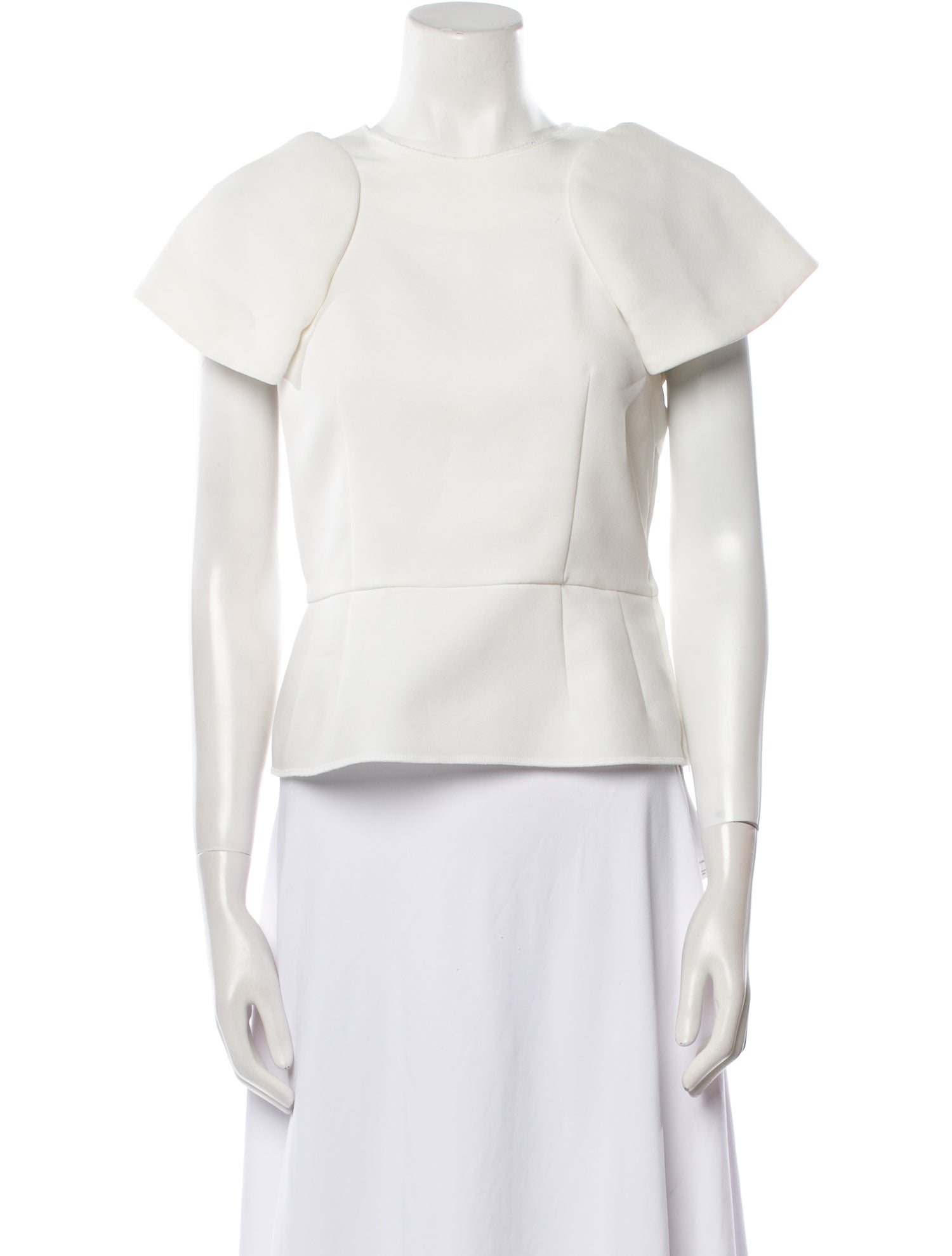 Comme des Garçons Bateau Neckline Short Sleeve Crop Top