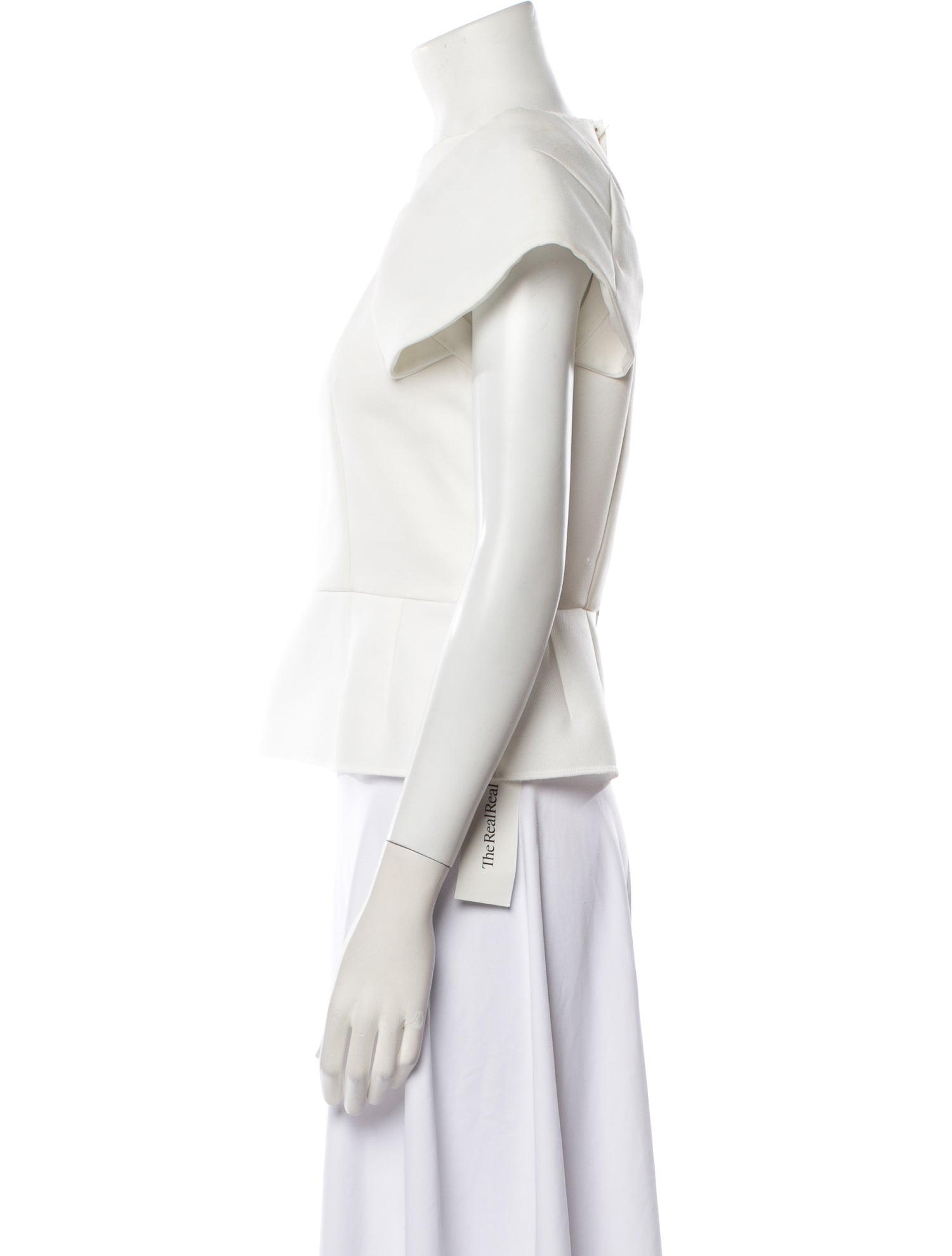 Comme des Garçons Bateau Neckline Short Sleeve Crop Top