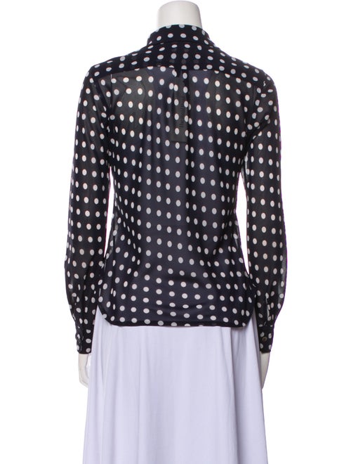 Comme des Garçons Polka Dot Print Long Sleeve Button-Up Top