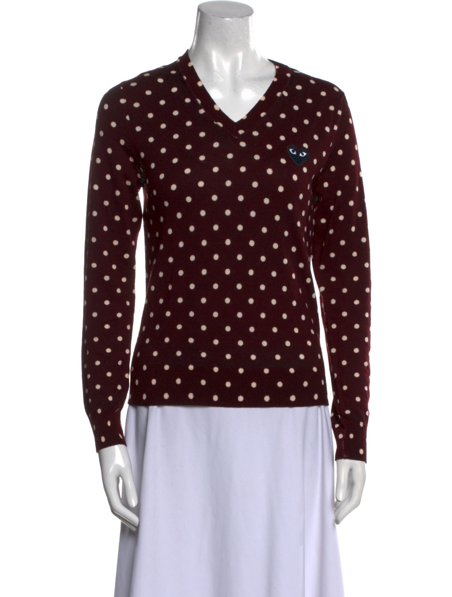 Comme des Garçons Play Wool Polka Dot Print Sweater