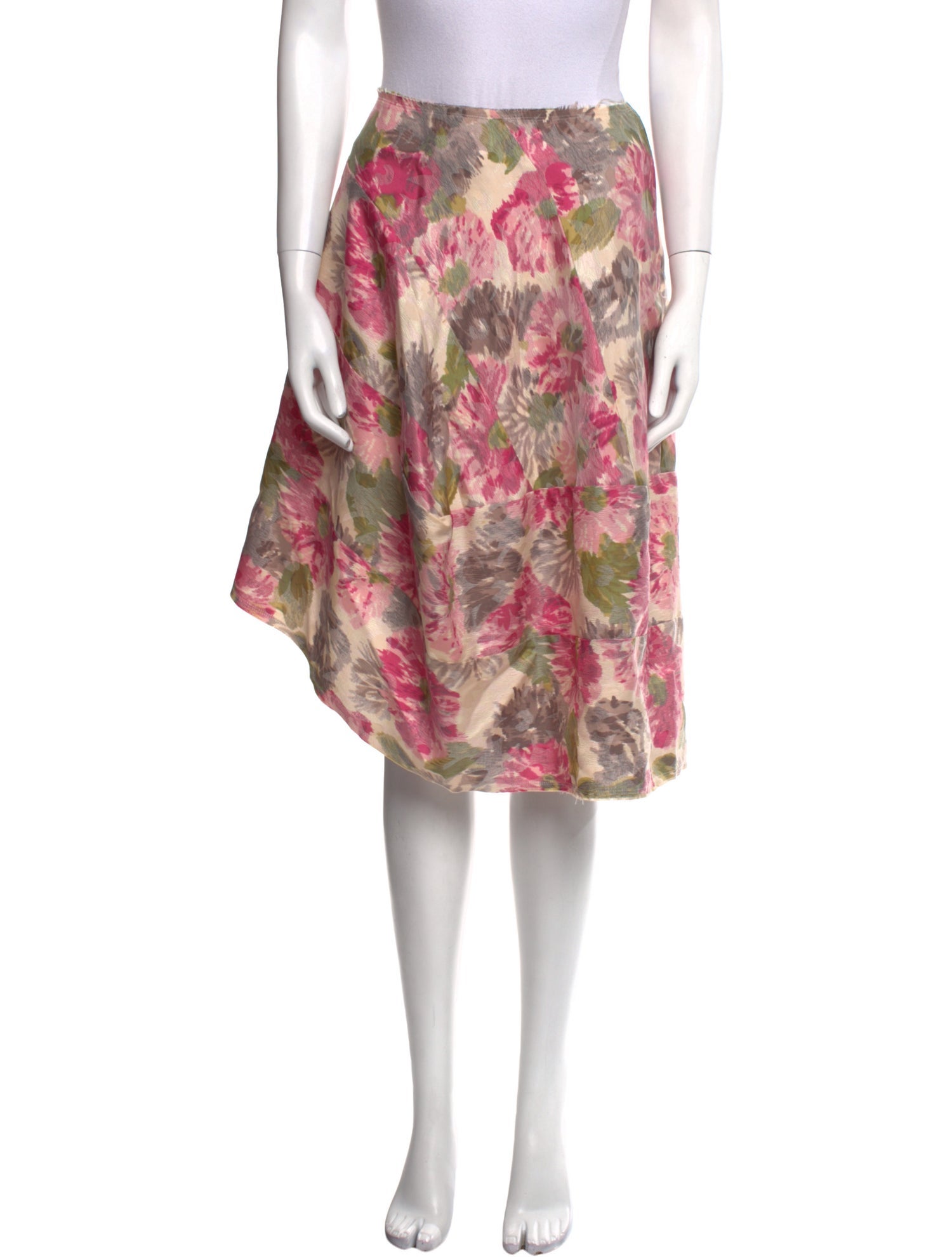 Comme des Garçons Floral Print Knee-Length Skirt