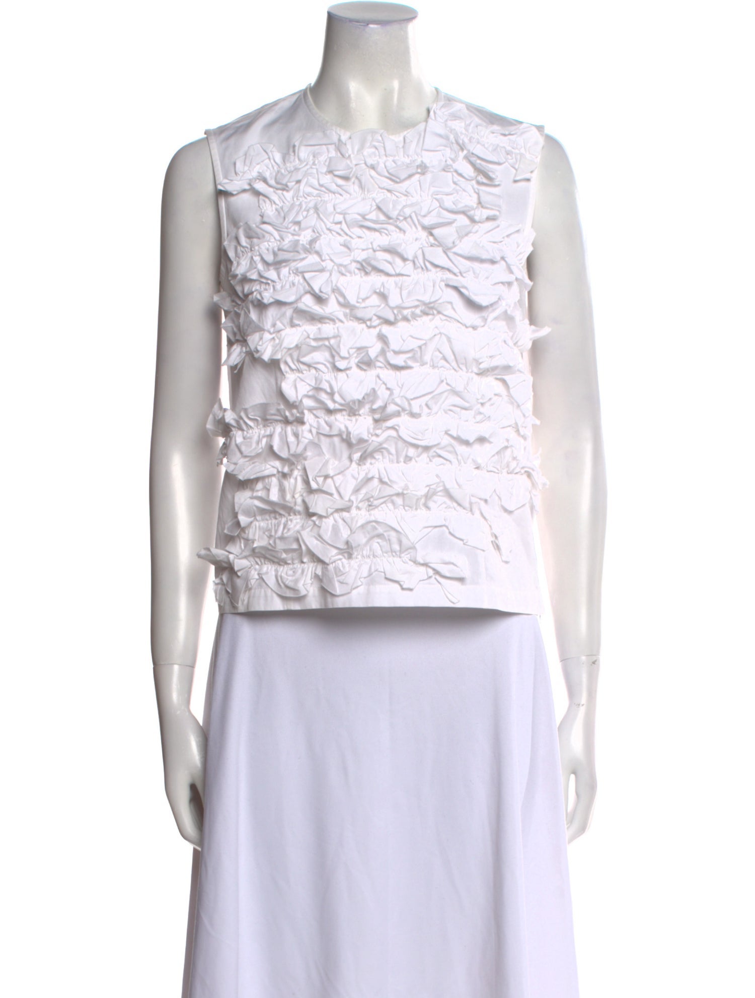 Comme des Garçons Crew Neck Sleeveless Crop Top